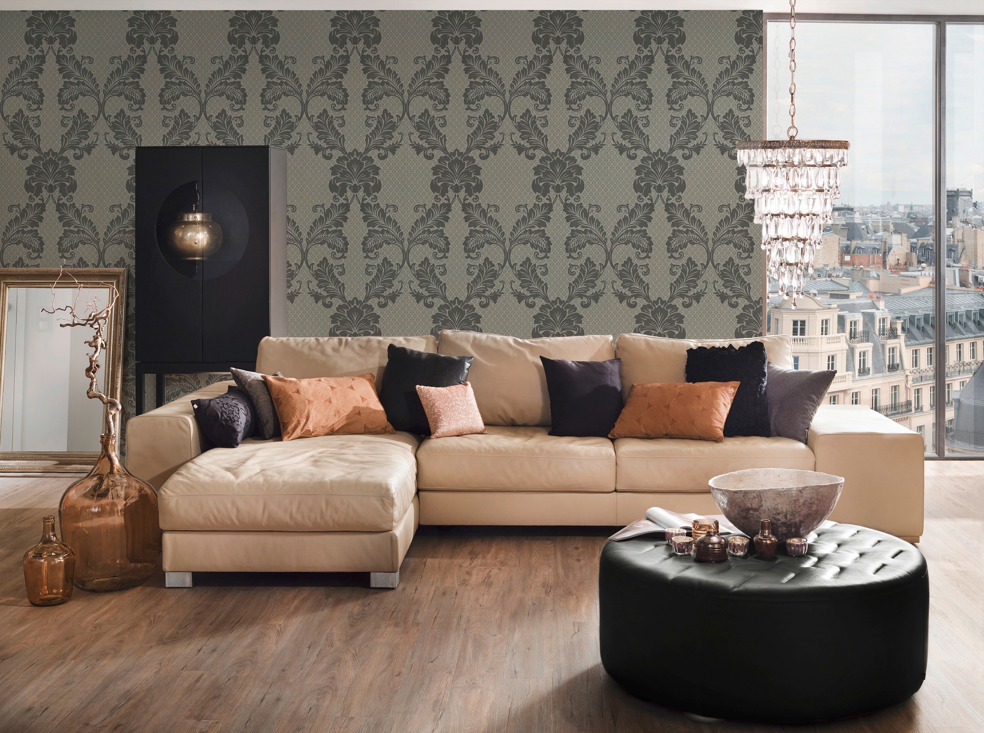 Architects Paper Vliestapete »Luxury wallpaper« Barock | gemustert | ornamental beflockt Ornament Tapete Barock Tapeten Wohnzimmer Schlafzimmer Küche Flur Büro