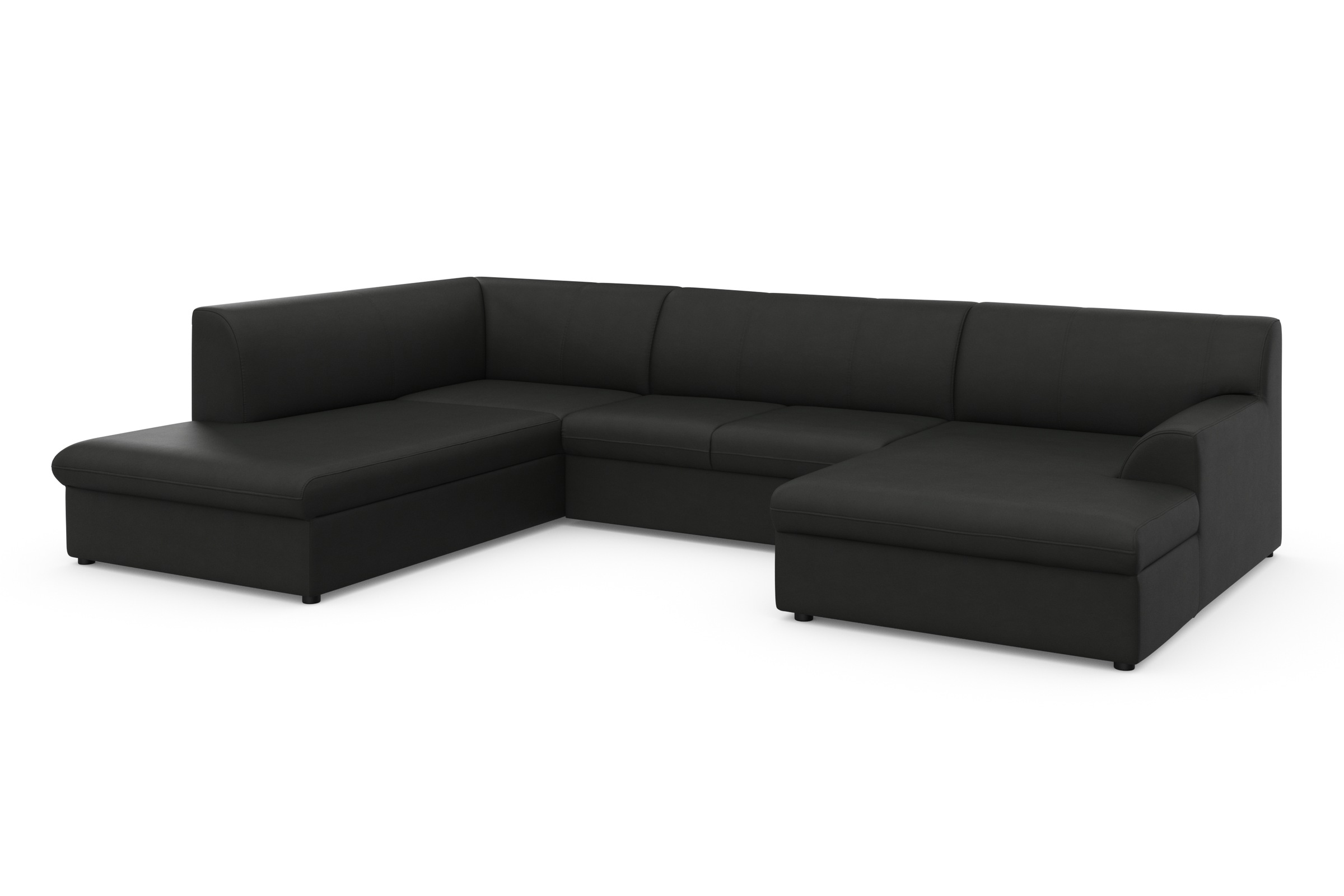 DOMO collection Wohnlandschaft »Topper, elegant und zeitlos, komfortabel, U-Form«, wahlweise mit Bettfunktion