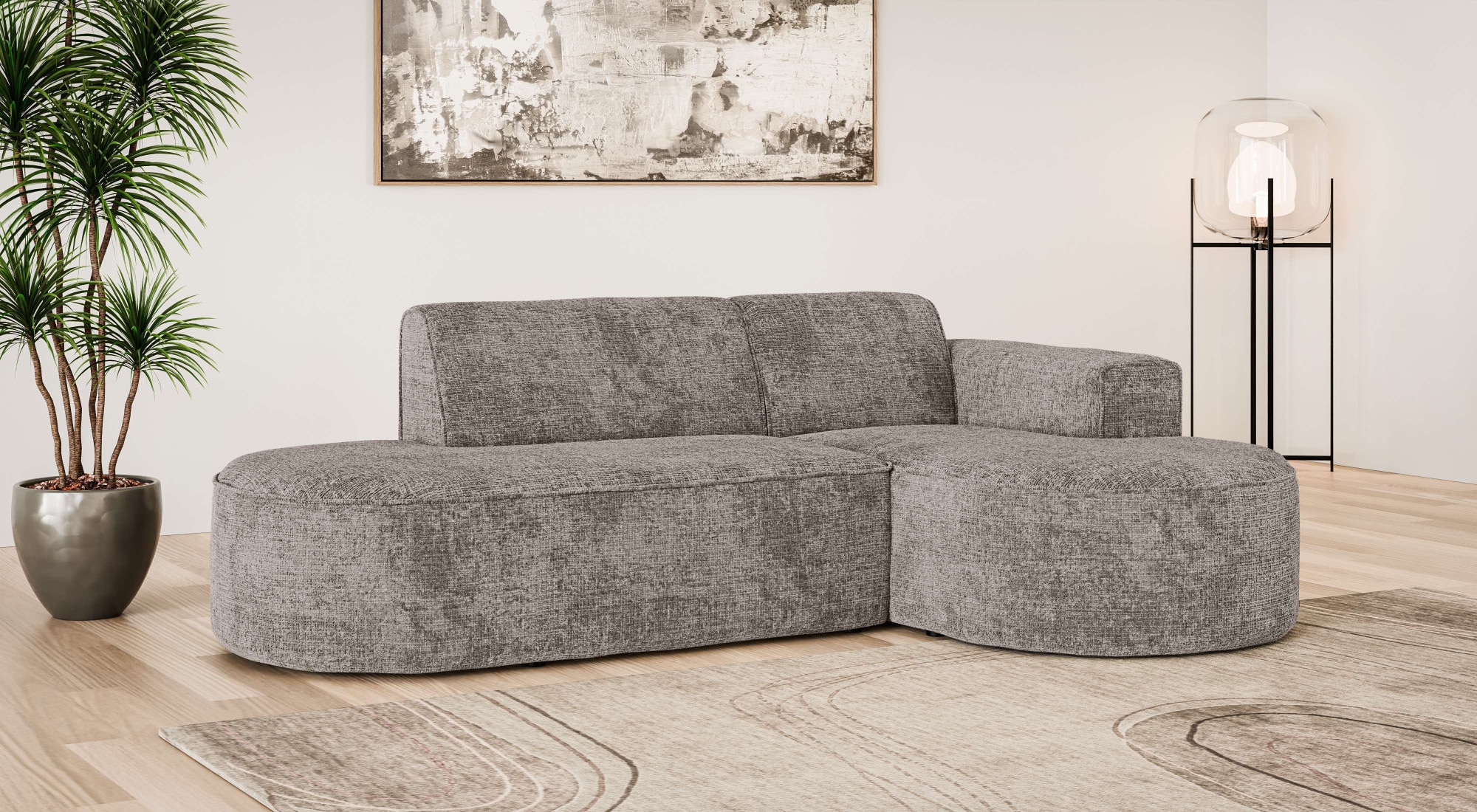 OTTO home Ecksofa "ADELLA Design-Sofa mit Recamiere rechts/links, 248/159/7 günstig online kaufen