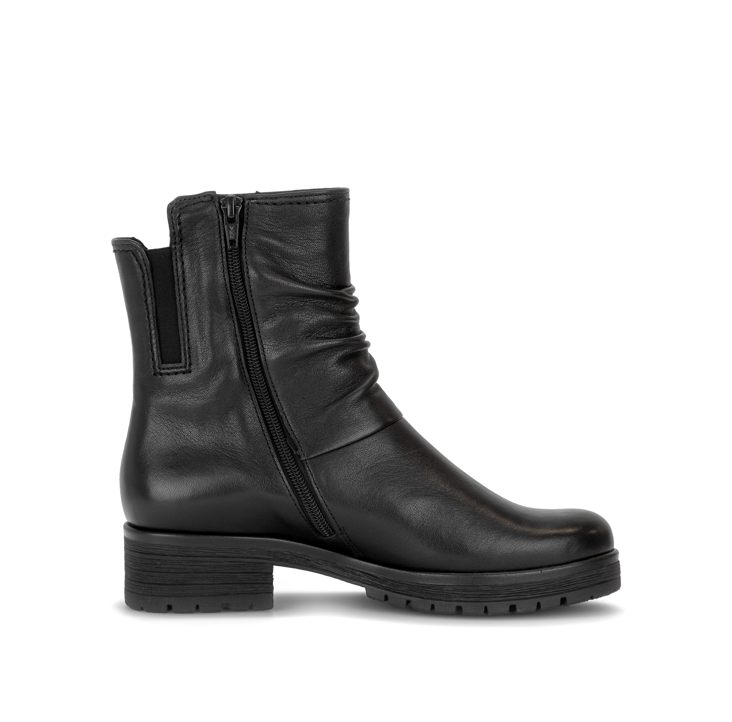 Gabor Stiefelette  Blockabsatz, Businessboots mit Zierreißverschluss außen, G-Weite