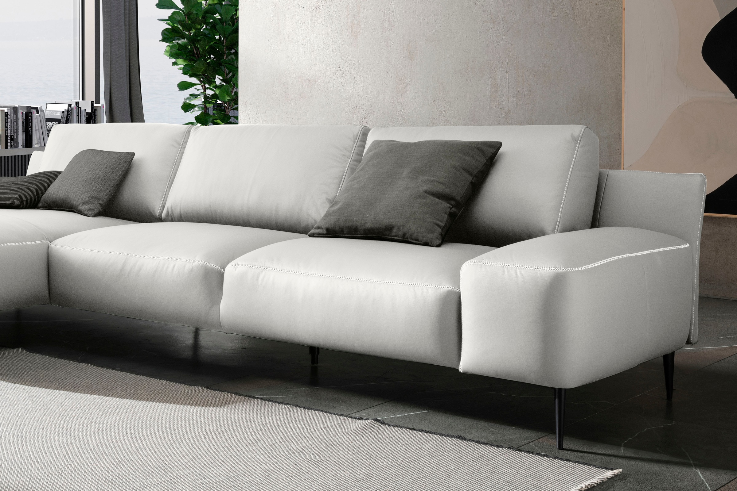 designwerk Ecksofa »Forma, zeitloses Designsofa mit aktuellem Fuß, L-Form«, in hochwertiger Verarbeitung und tollem Sitzkomfort