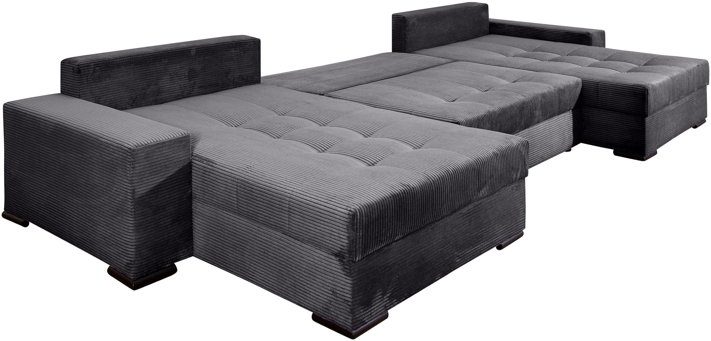 COLLECTION AB Wohnlandschaft »XXXL-Josy Relax U-Form Breite 352 cm, mit 2 gleich großen Recamieren«, inkl. Bettfunktion, Bettkasten, mit 4 Rückenkissen in zwei Größen