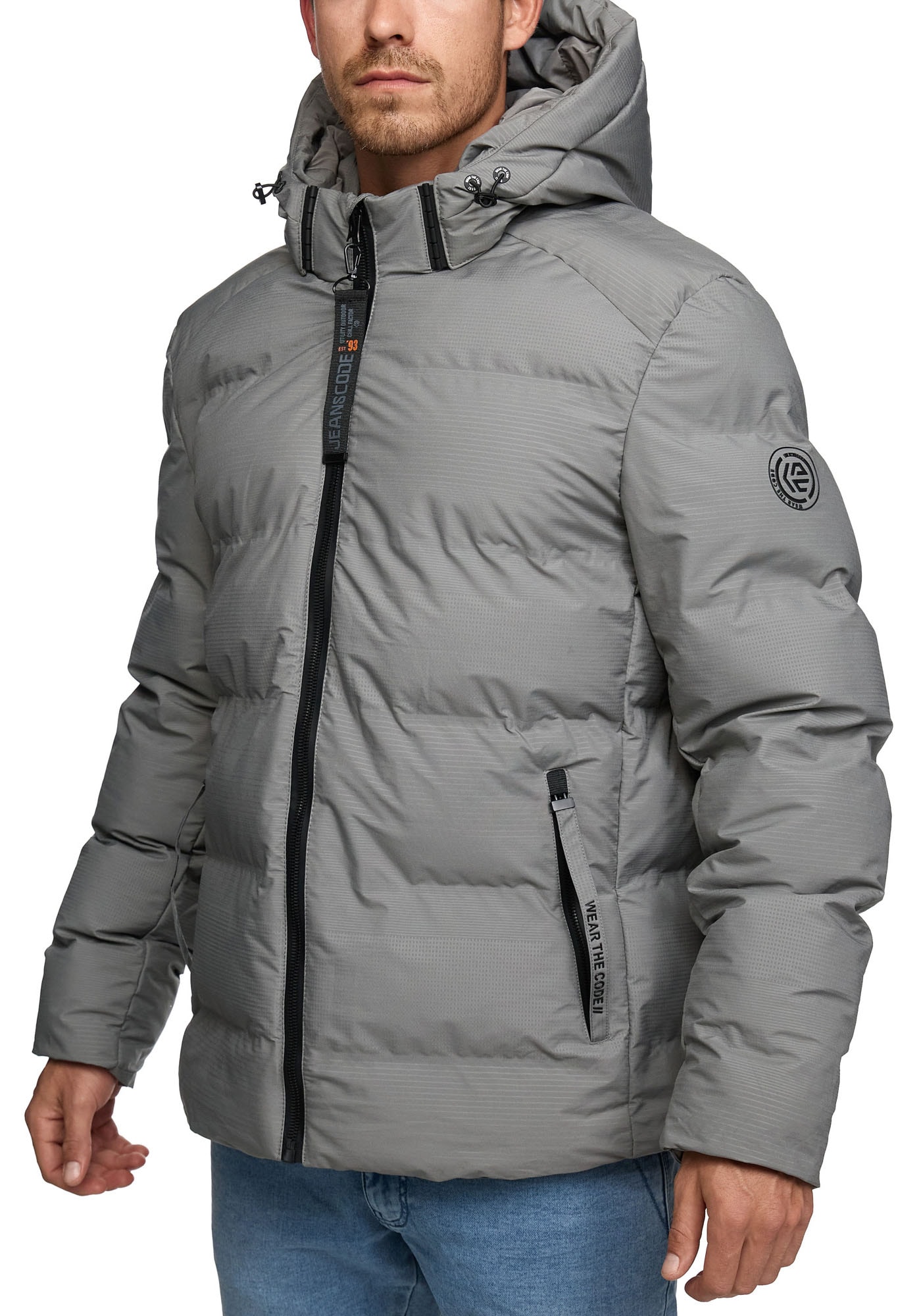Indicode Steppjacke »INDerek«, mit Kapuze