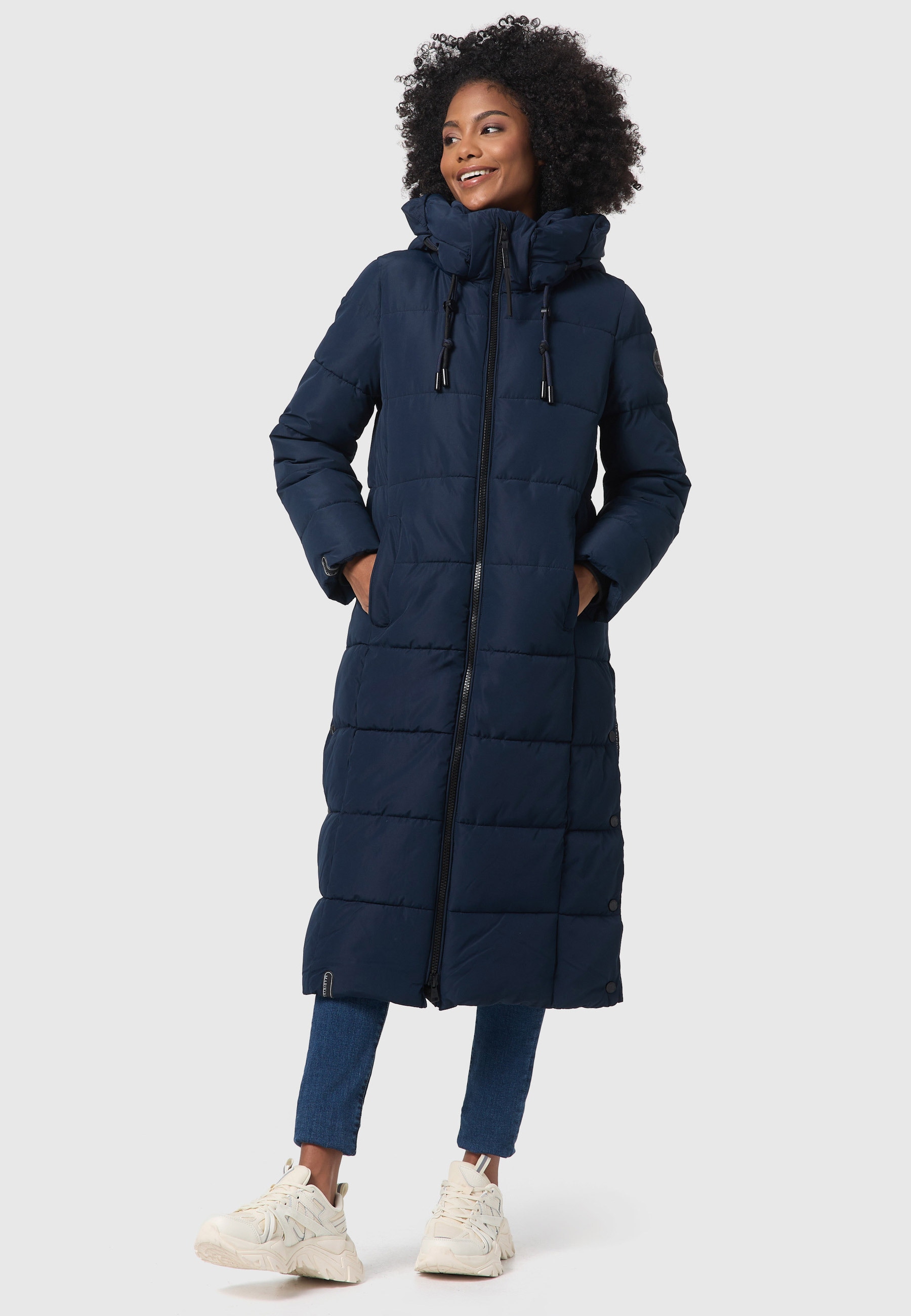 Marikoo Winterjacke "Nadeshikoo XIV", extra langer Winter Mantel gesteppt