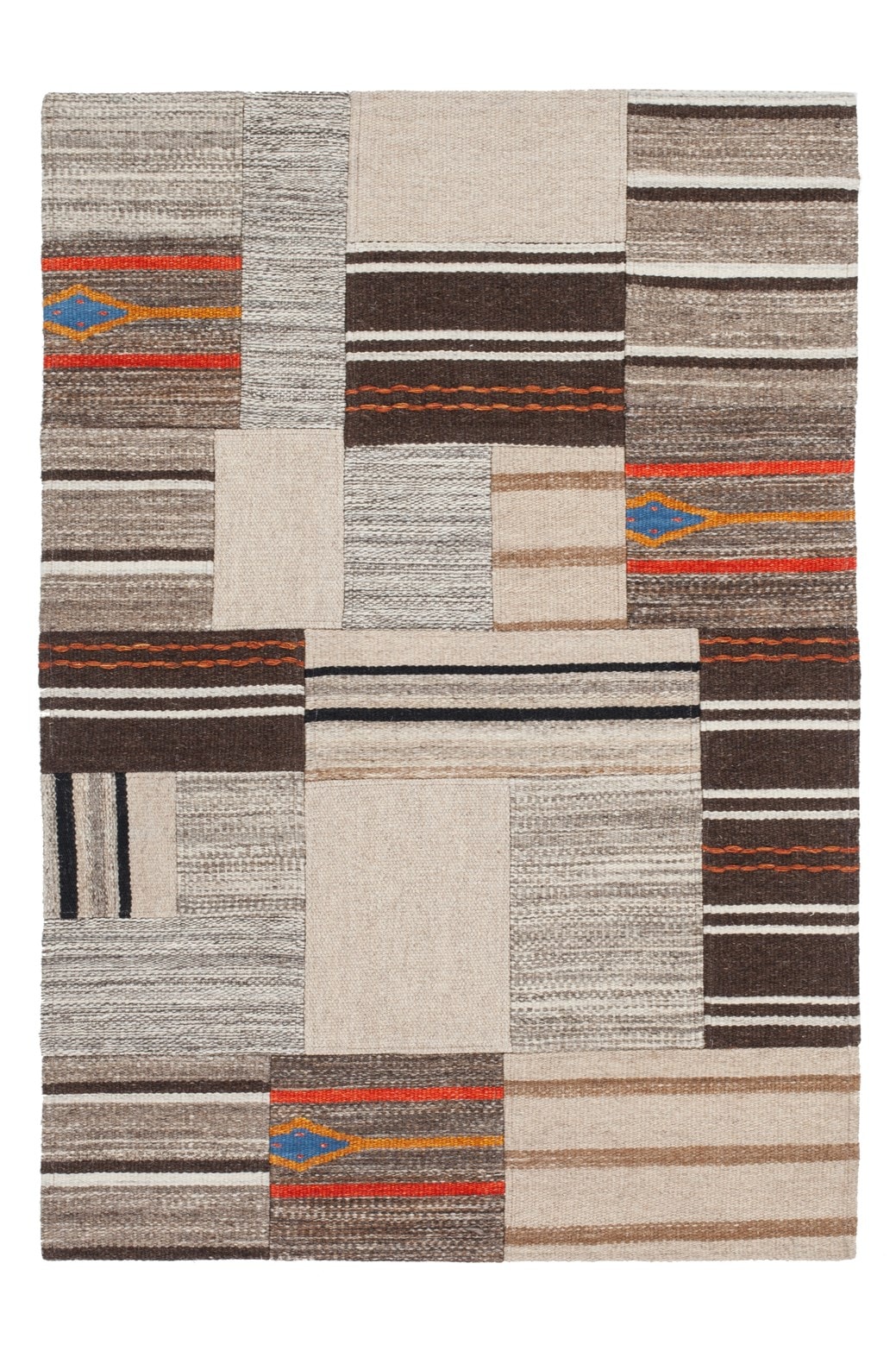 Kayoom Teppich »Radical 220«, rechteckig, 15 mm Höhe, Handgewebter Jacquard-Kilim, hochwertige Materialmischung