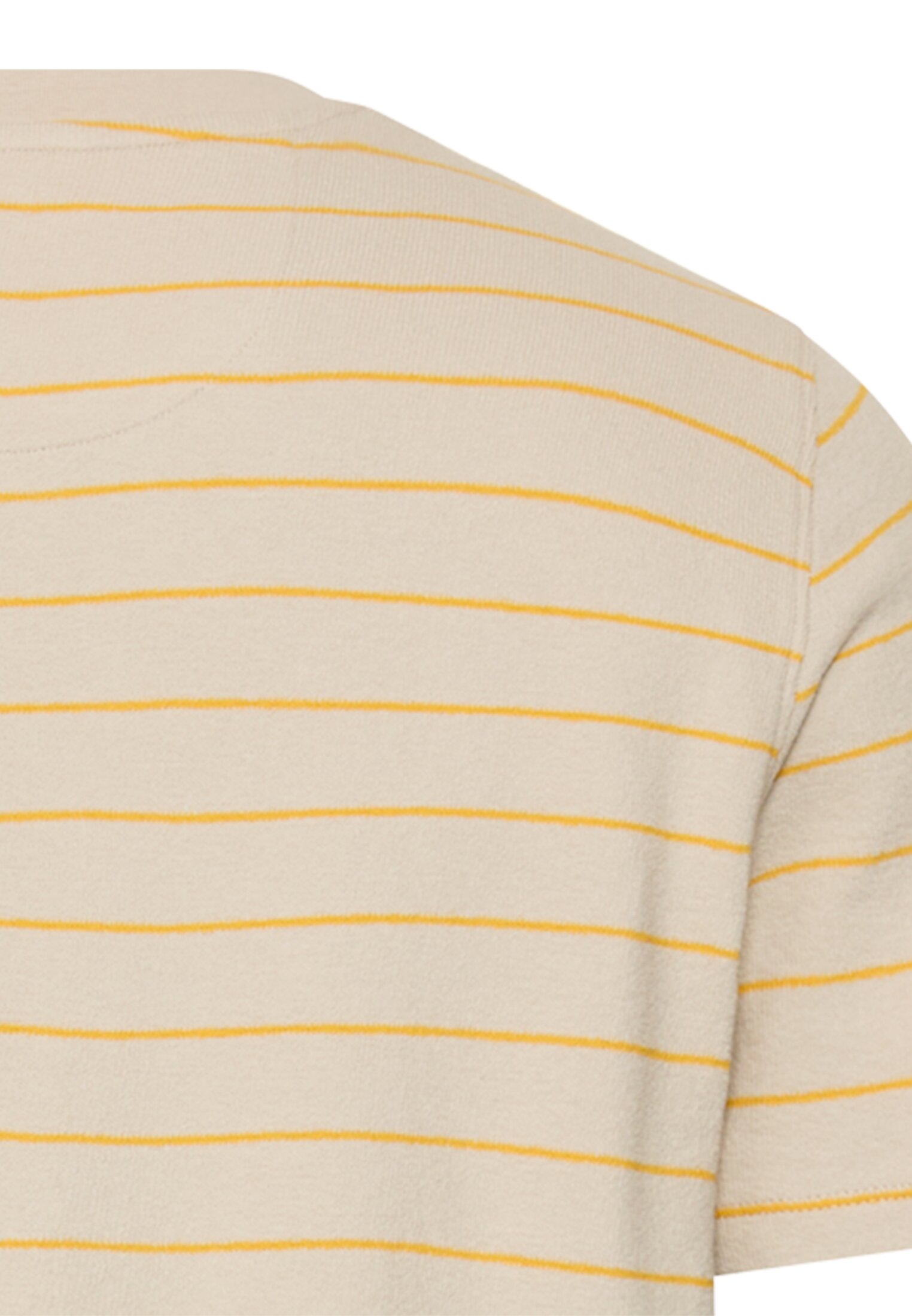 camel active Kurzarmshirt in Steifen-Optik und mit Rundhals