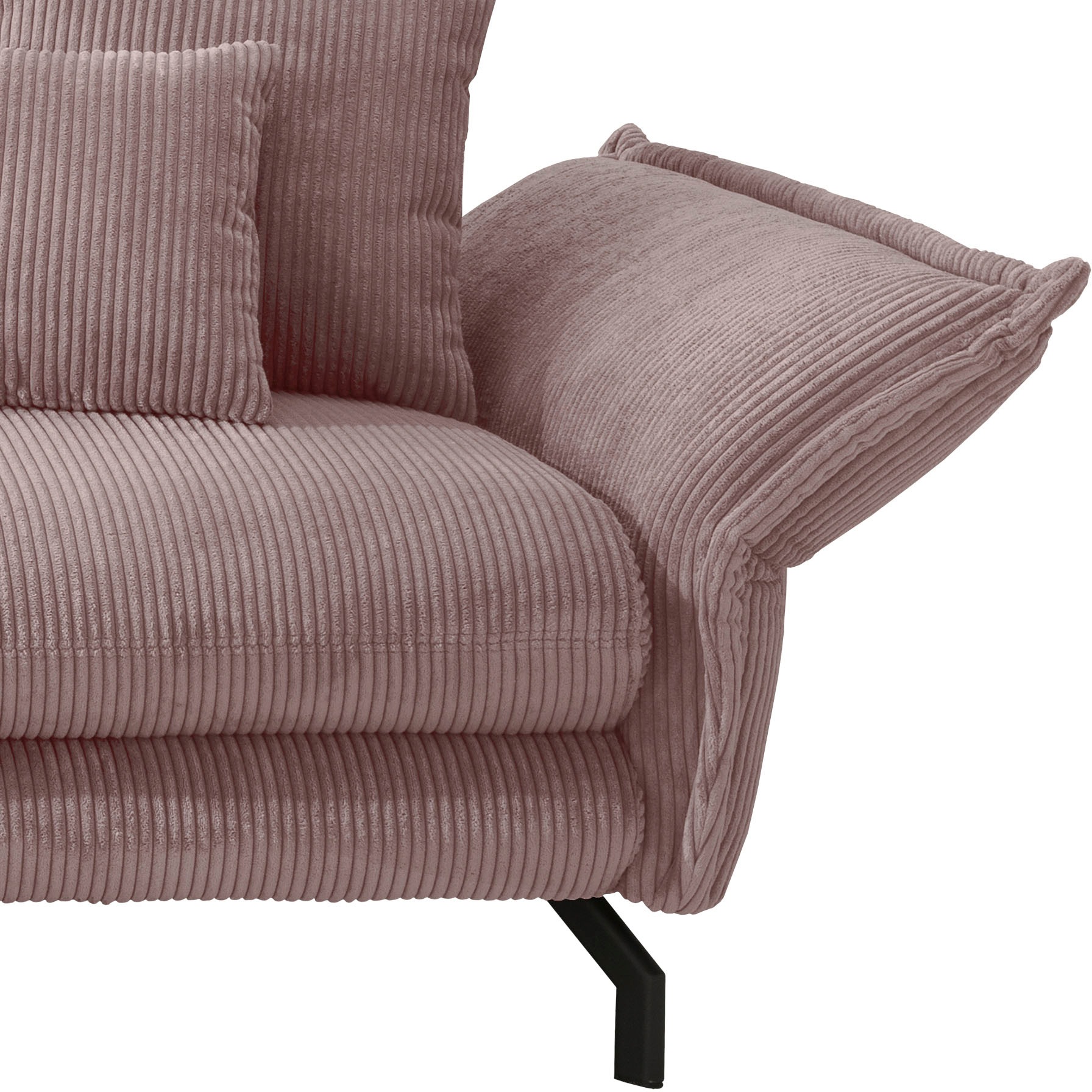Home affaire Ecksofa »Lazio modern und bequem, schmale Armlehnen, tolle Detailverarbeitung« zwei verschiedene Fußfarben wählbar