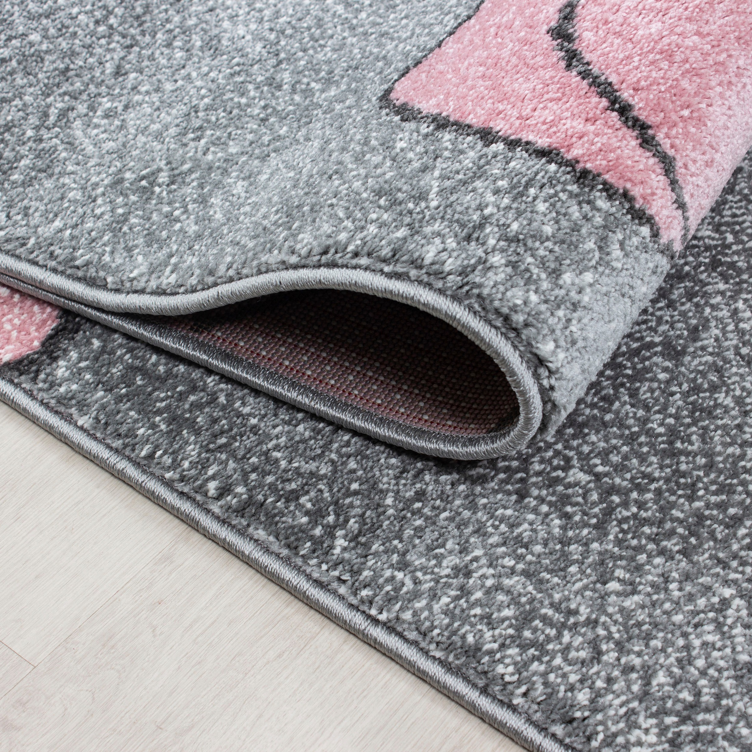 Ayyildiz Teppiche Kinderteppich »Kids 580«, rechteckig, 12 mm Höhe, auch in rund, Teddybär, Sterne Design, Kurzflor