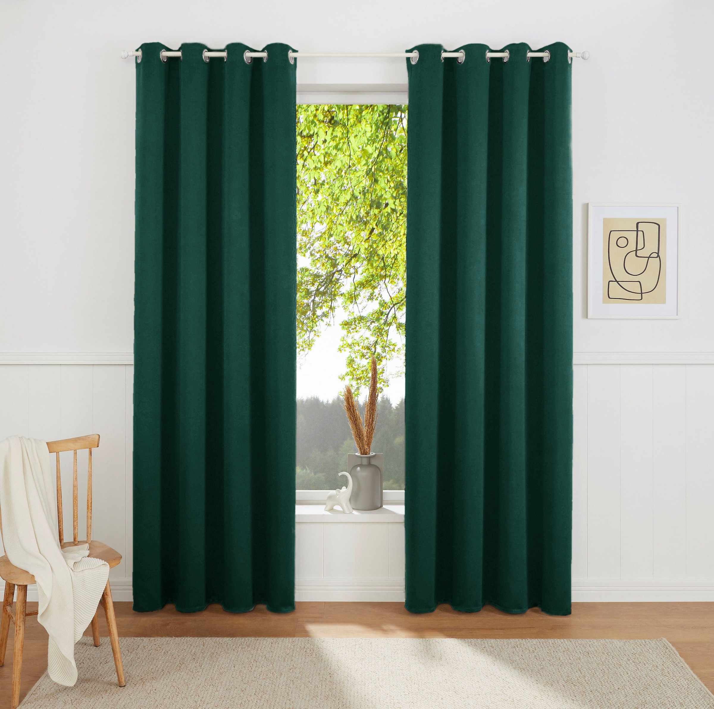 my home Gardine »SOLA«, (1 St.), Schal einfarbig, Verdunkelung, Überbreite. 1er/2er Set Gardinen