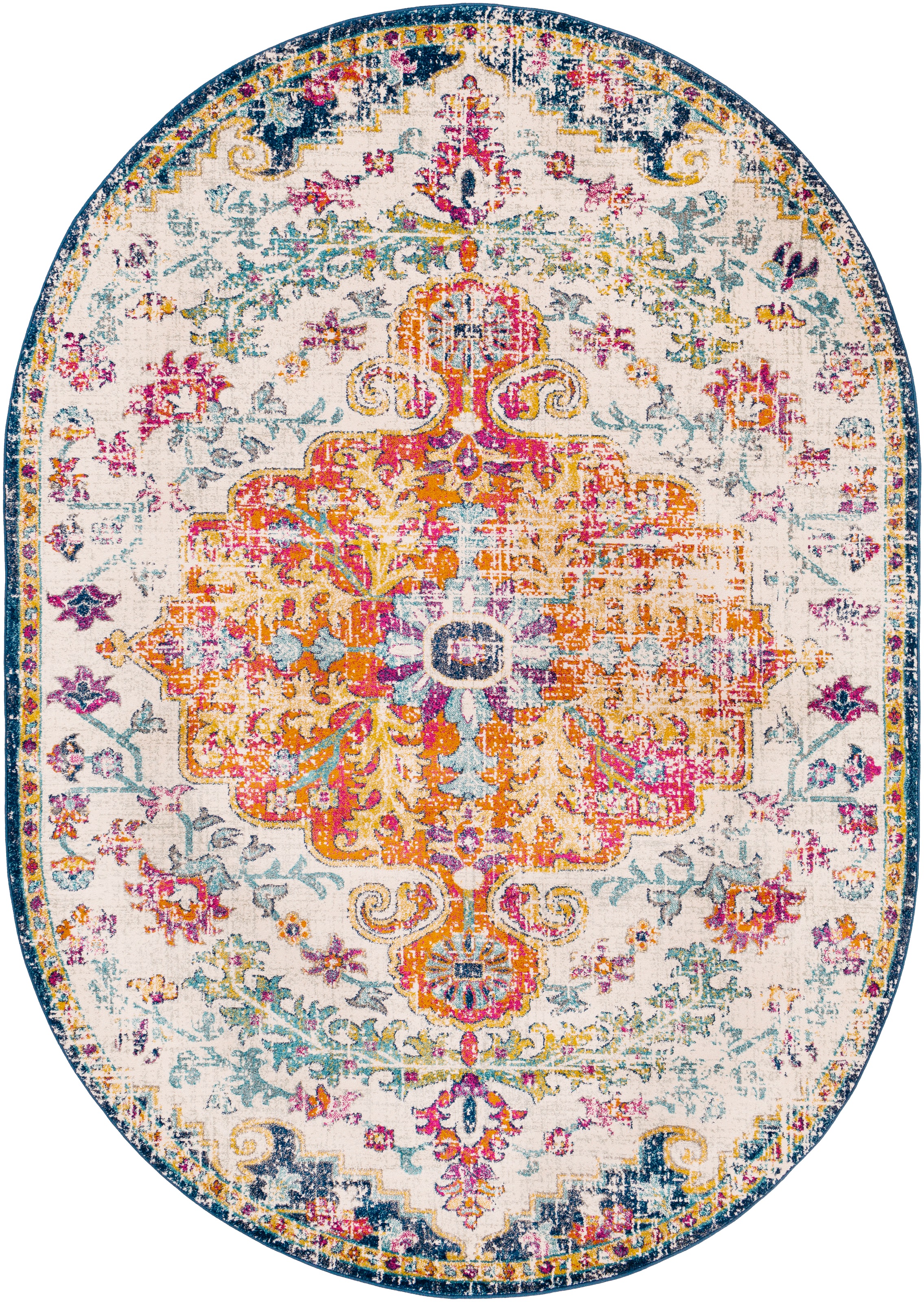 Livabliss Teppich "MUNICH" oval 11 mm Höhe Vintage Orientteppich, Tradition günstig online kaufen