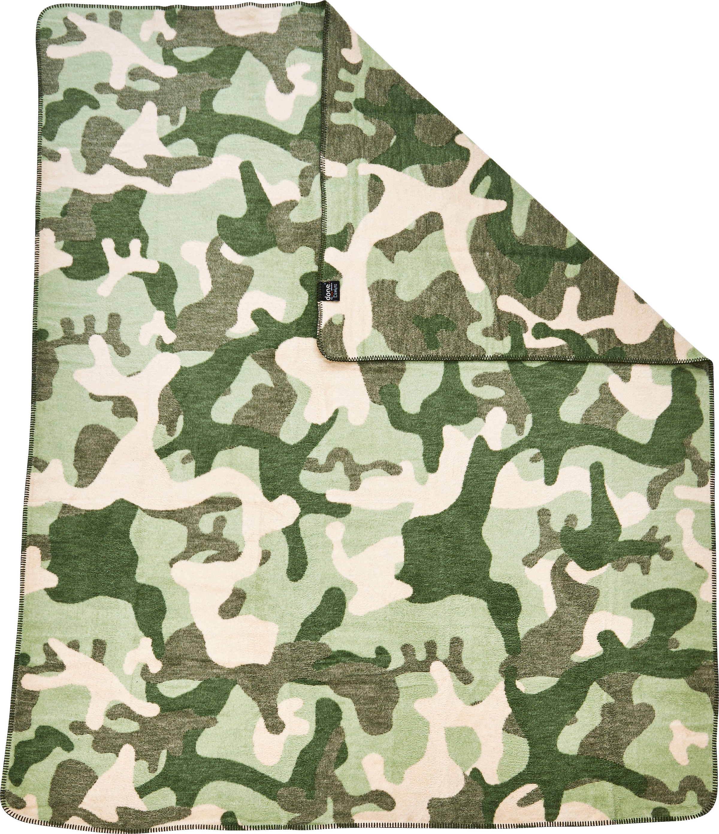 done.® Wohndecke »Camouflage«, Wohndecke mit einfassender Ziernaht, Kuscheldecke