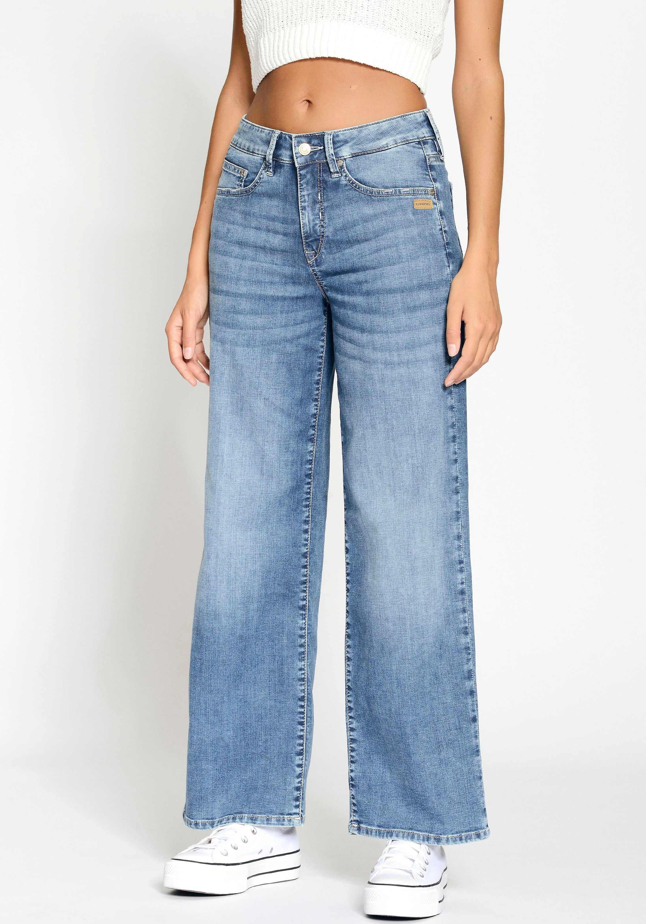 GANG Weite Jeans "94CARLOTTA", weiter Fit im bodenlangen Palazzo-Style günstig online kaufen