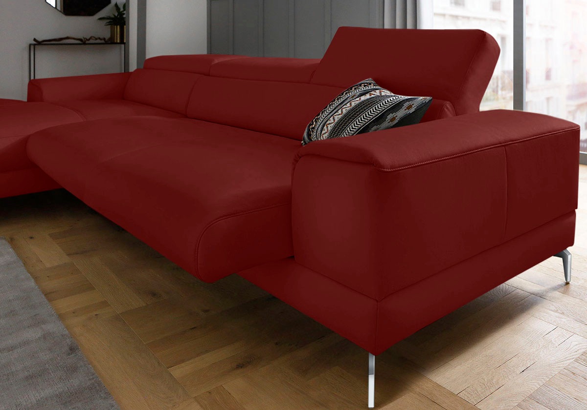 Thumbnail - W.SCHILLIG Ecksofa "piedroo, Designsofa mit tollem Sitzkomfort, elegant und bequem, L-Form", Kopfteilverstellung, wahlwe...