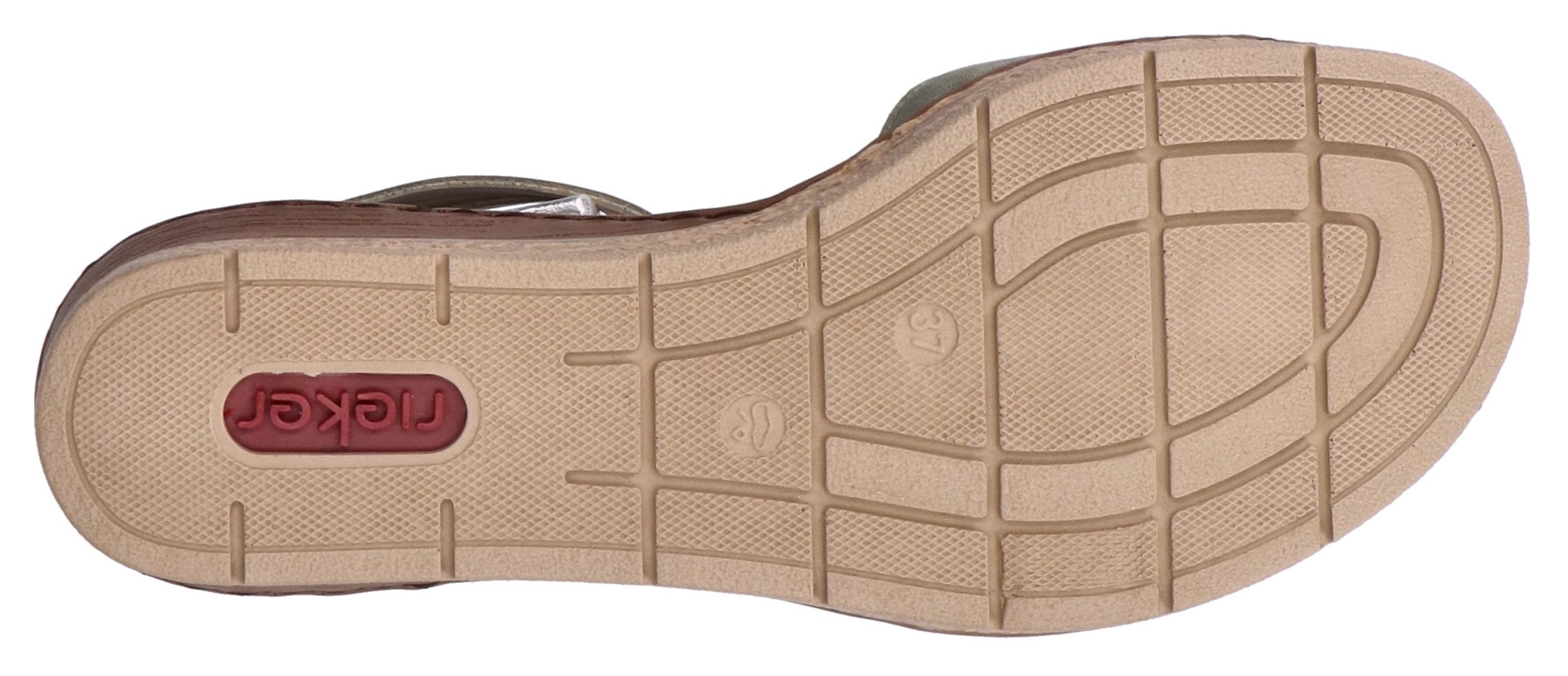 Rieker Keilsandalette  Sommerschuh, Urlaubsschuh, Sandale mit trendy Fesselriemchen