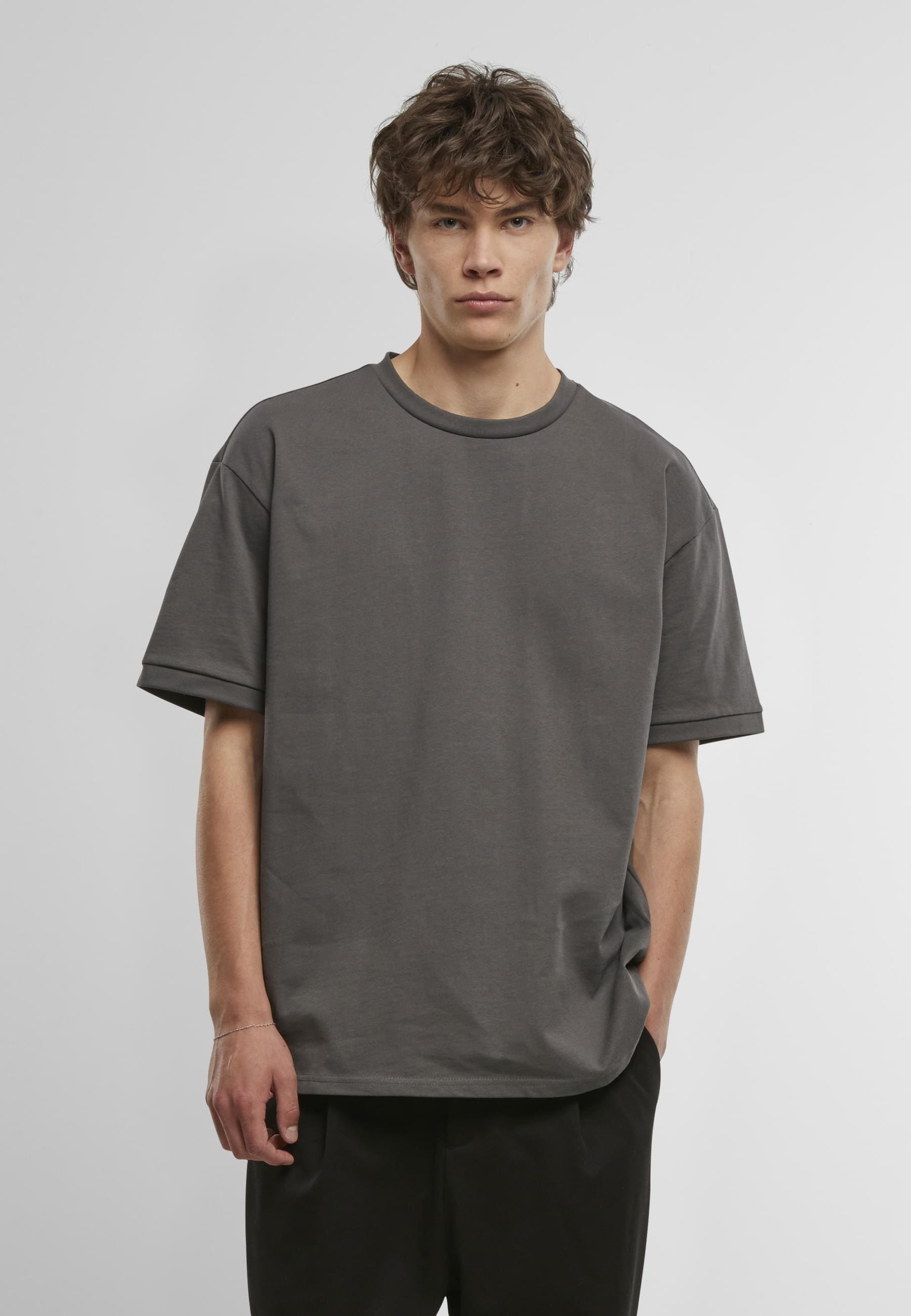 URBAN CLASSICS T-Shirt »Urban Classics Rib Cuff Tee«, (1 tlg.)