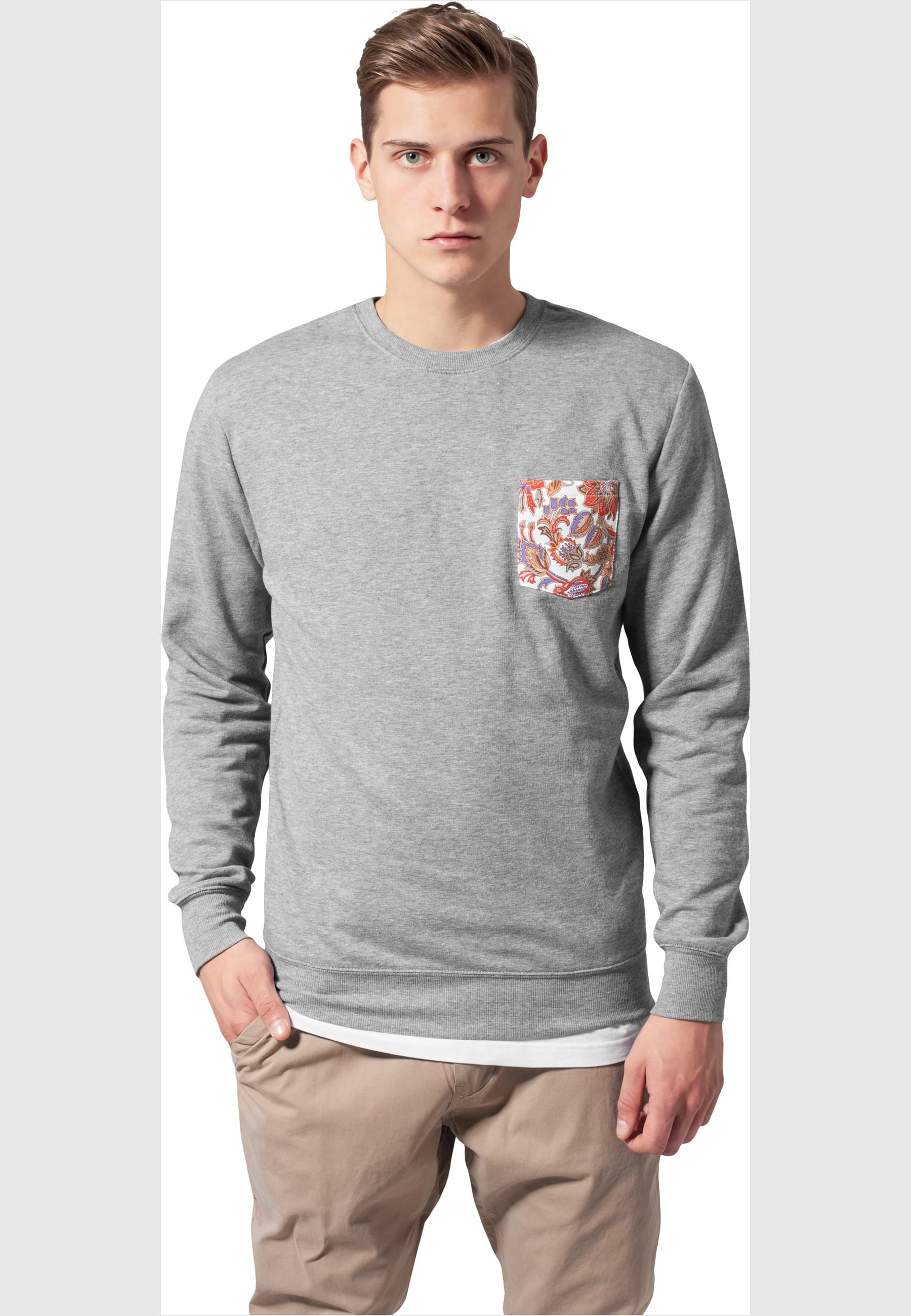 URBAN CLASSICS Rundhalspullover »Urban Classics Herren Contrast Pocket Crewneck«, (1 tlg.)
