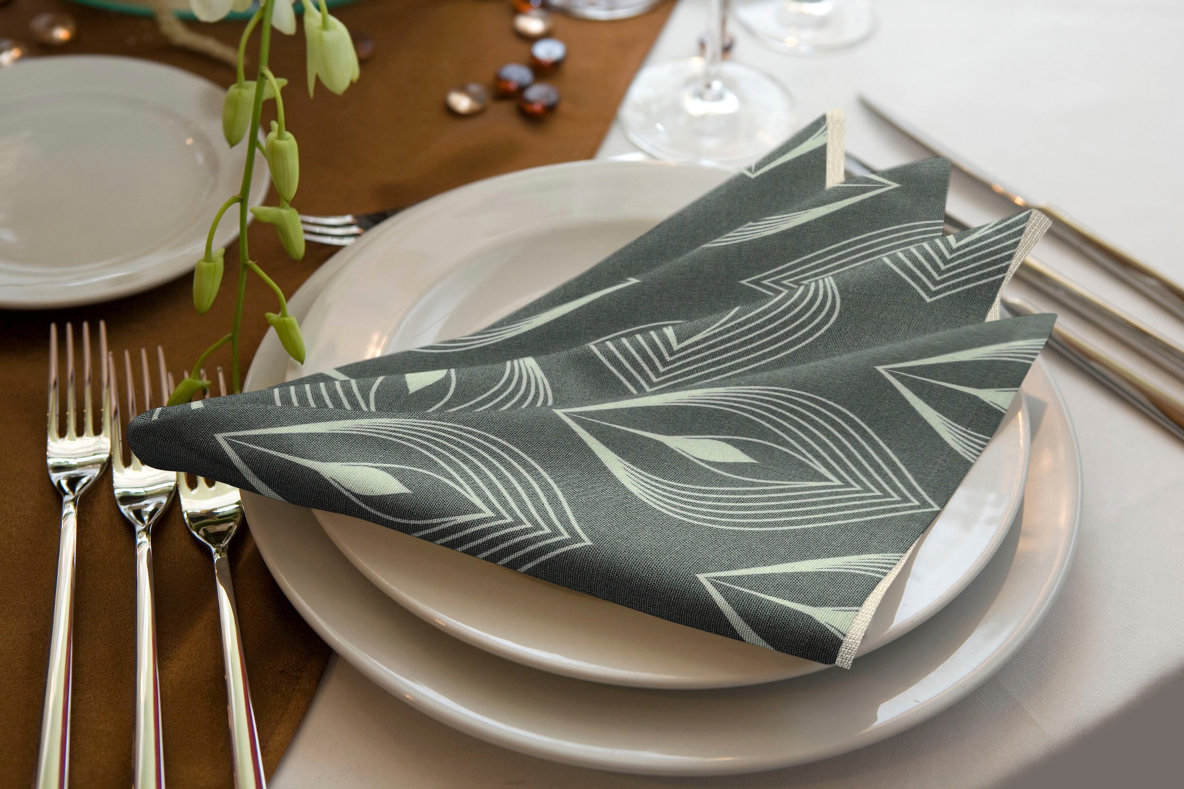 Adam Stoffserviette "Feathers" GOTS organic,zertifiziert durch CERES 0242Ma günstig online kaufen