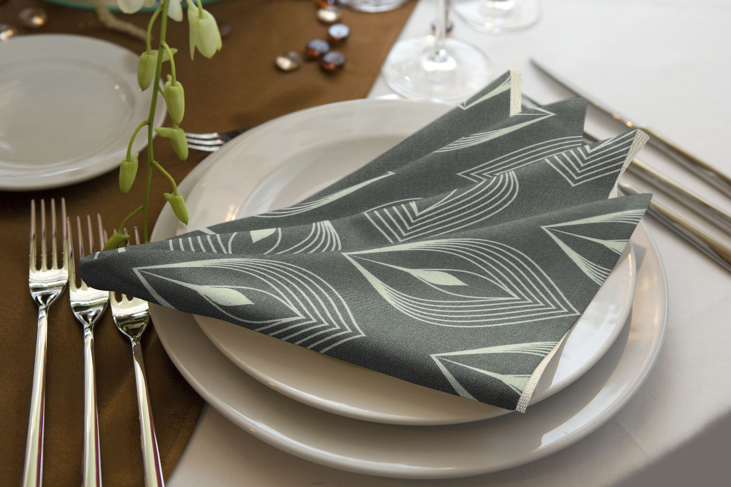 Stoffserviette »Feathers«, (4 St.), GOTS organic,zertifiziert durch CERES 0242Made in...