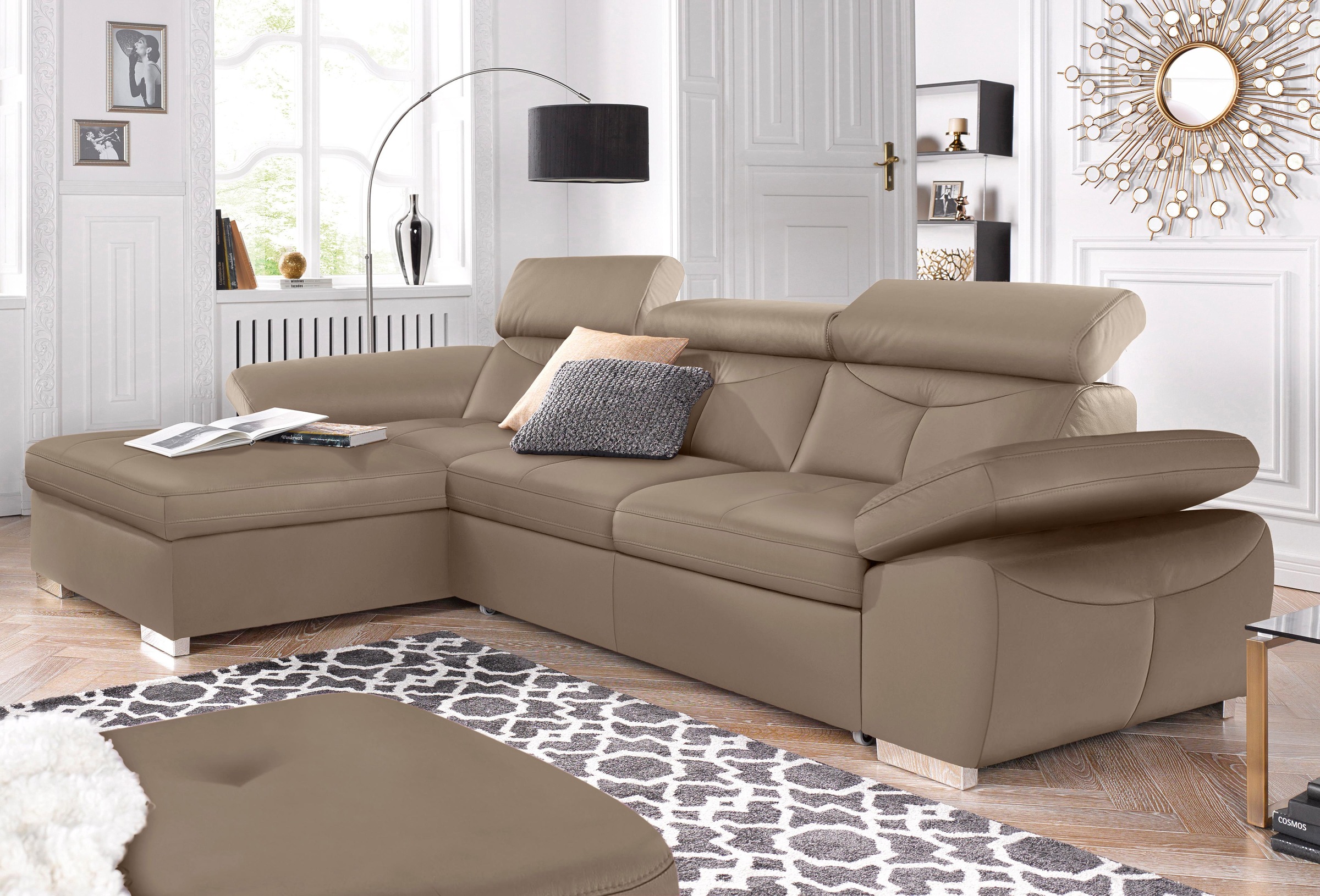 exxpo - sofa fashion Ecksofa "Spring, super bequem und komfortabel mit Armt günstig online kaufen