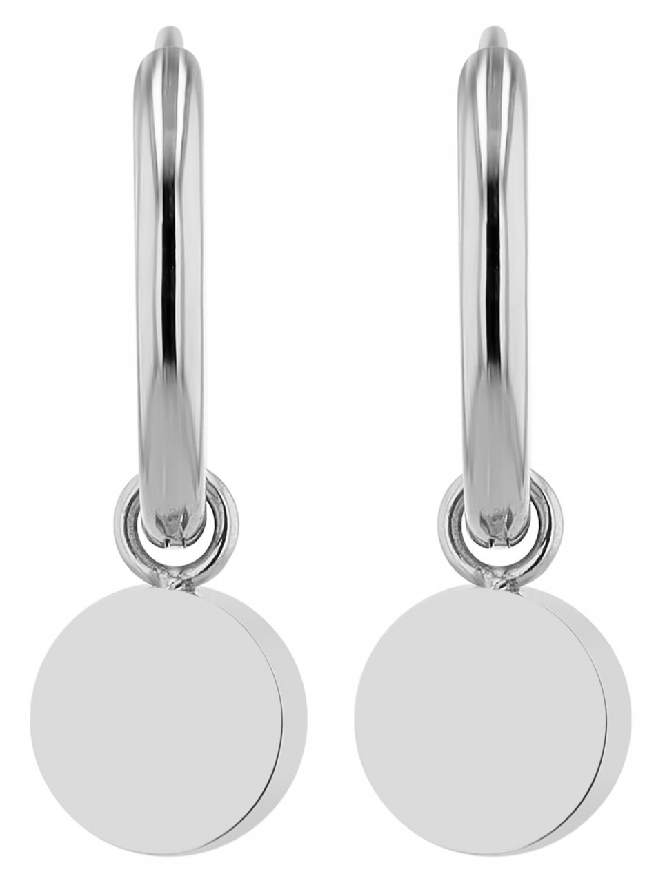 Adelia's Hoop Earrings Silver 12mm 2
