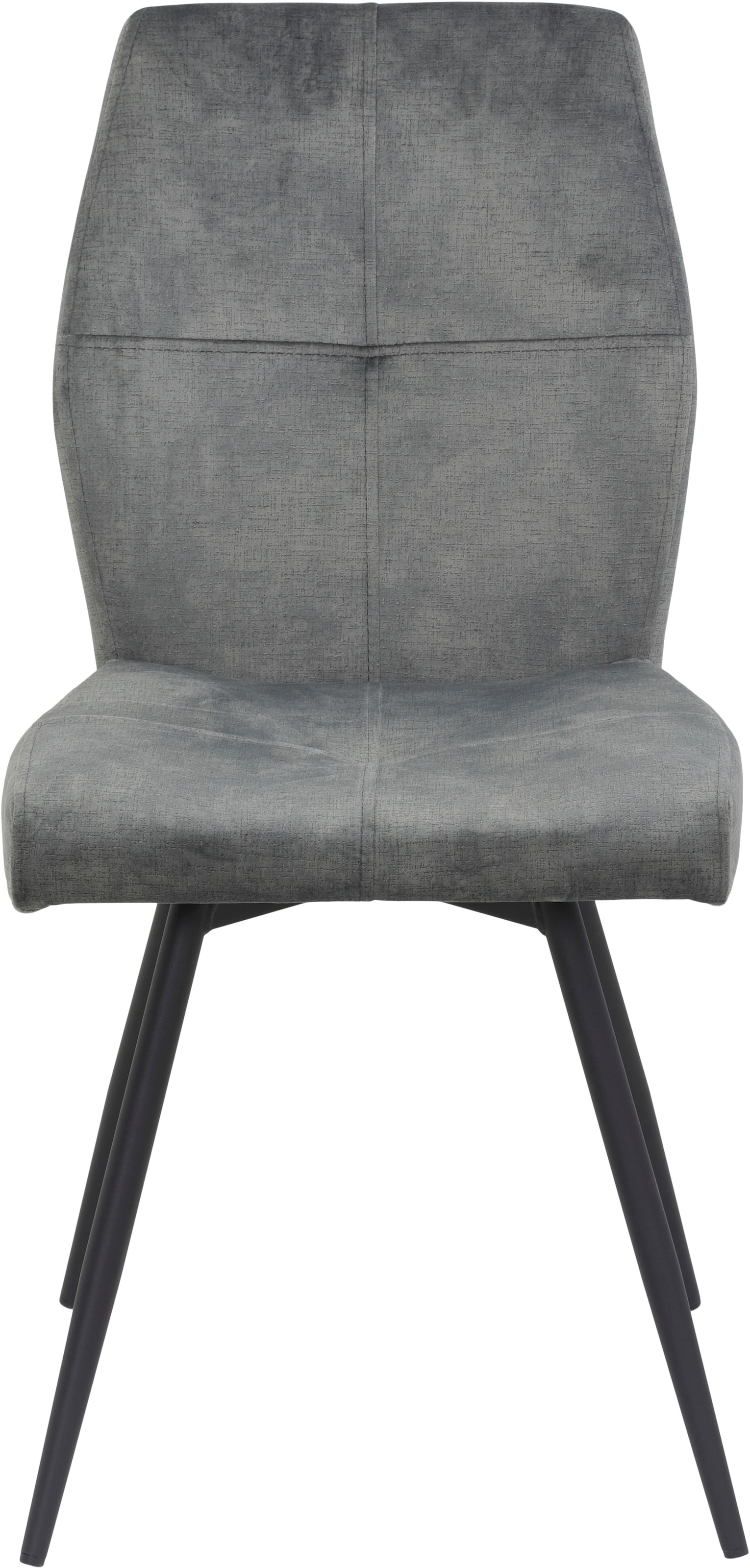 HELA 4-Fußstuhl »ALLY« (Set) 2 Stk.4-Fuß, 360° drehbar, gepolstert, Vintage Velvet mit Steppnähten