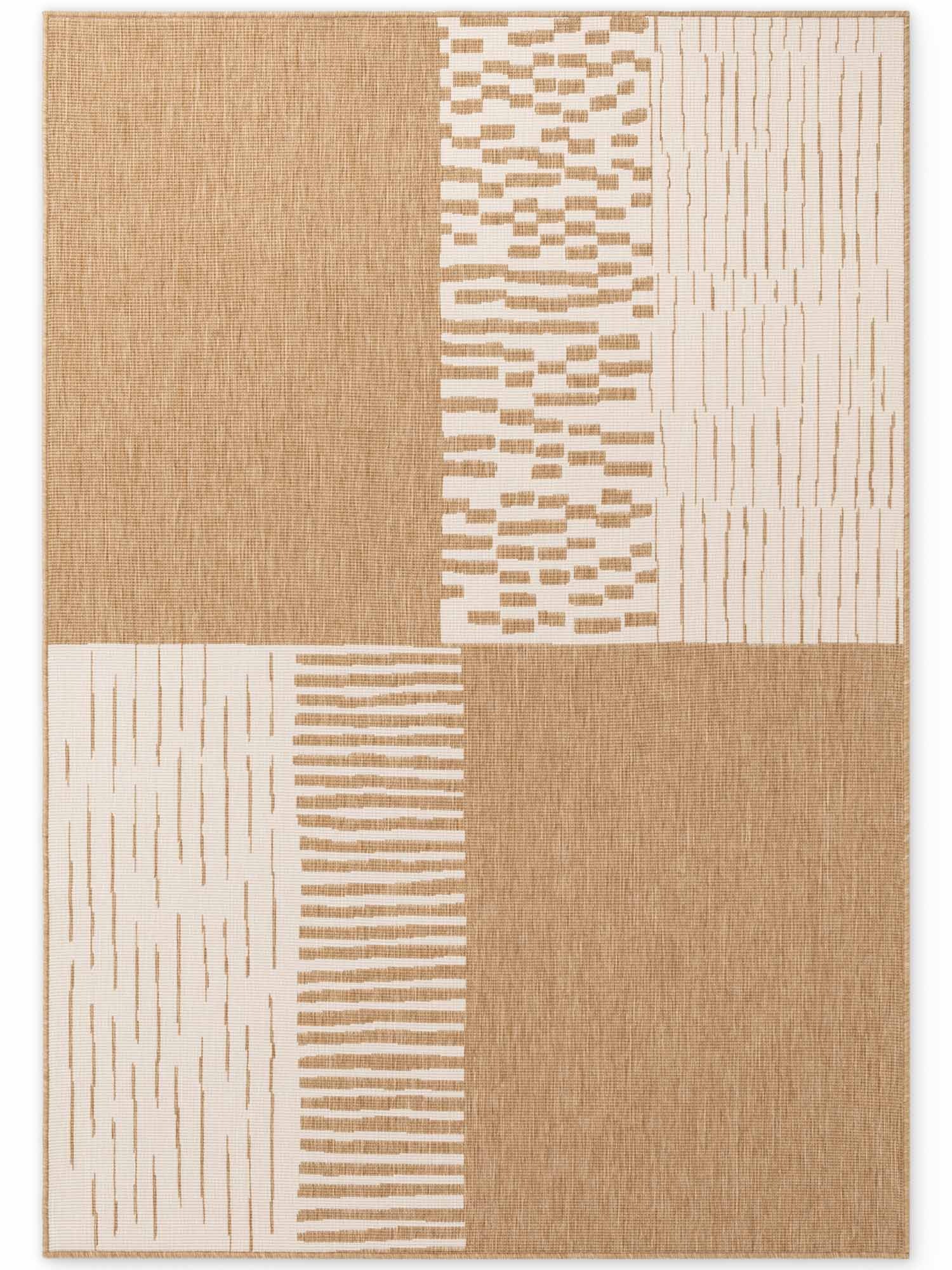 Ted Baker Reversible Outdoor Indoor Acacia Rug Geometric in Beige | Size: 160cm x 230cm