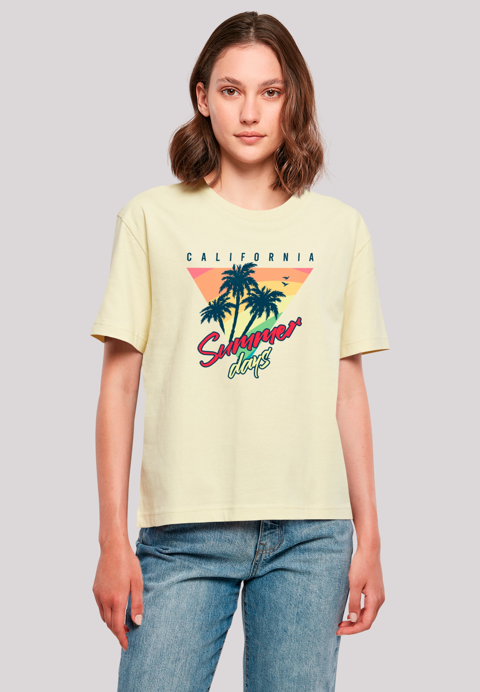 F4NT4STIC T-Shirt »California Palmen Retro«, Premium Qualität