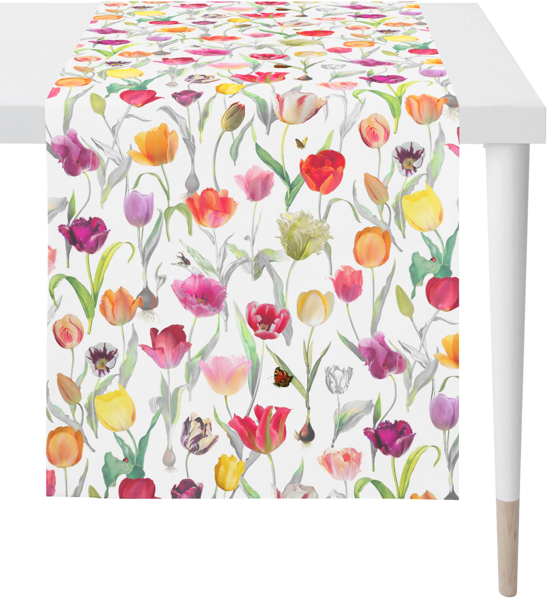 APELT Tischläufer "6818 SPRINGTIME, Frühjahrsdeko, Frühling", (1 St.), mit Tulpen-Motiv, Digitaldruck