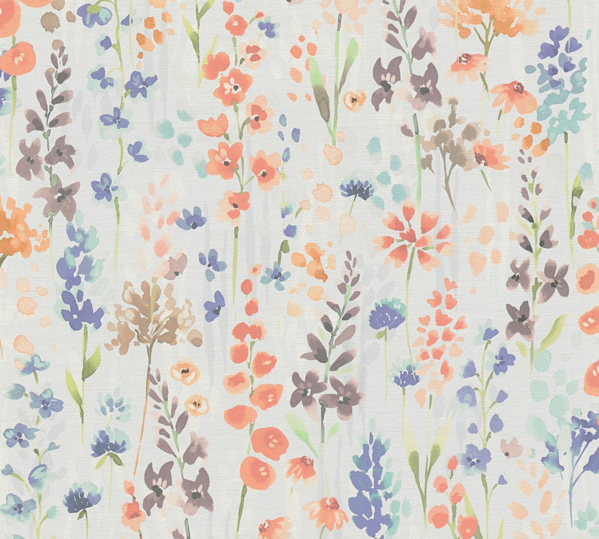 A.S. Création Vliestapete »Aquarell Dreams Blümchen-Tapete Mustertapete Blumen Blumen«, matt, Vliestapete Blumen für Schlafzimmer Küche Wohnzimmer Blümchen Design