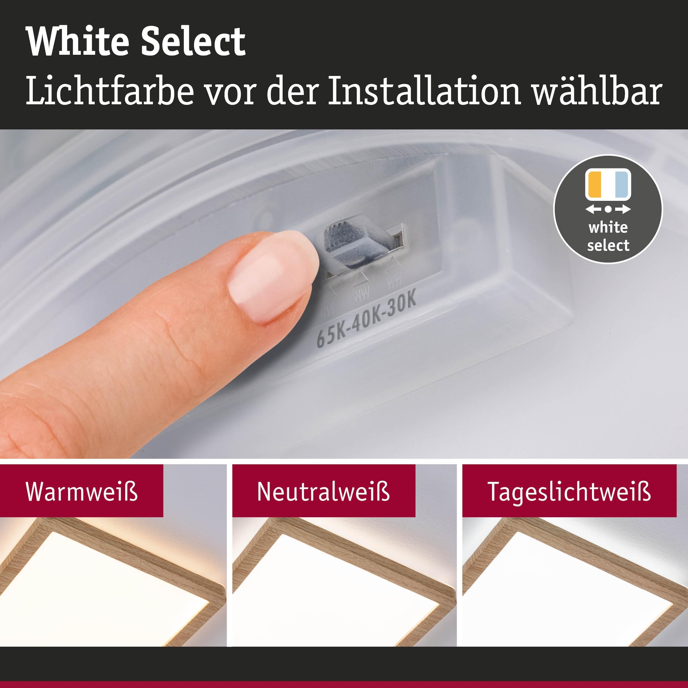 Paulmann LED Panel »Atria Shine 3000K IP44 White Select eckig« LED-Modul 1 Stk. Tageslichtweiß Farbwechsler