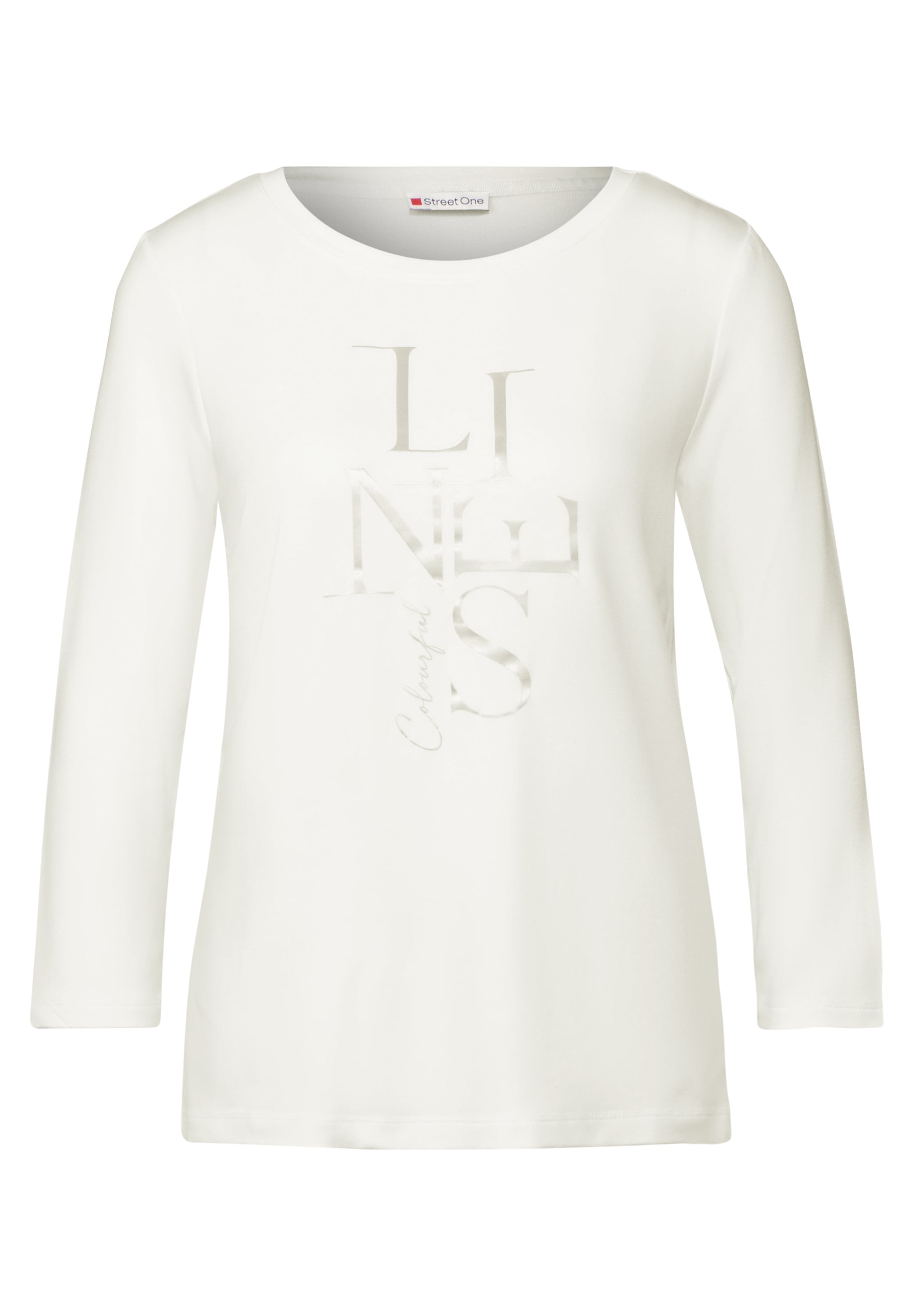 STREET ONE Rundhalsshirt, mit 3/4 Ärmeln