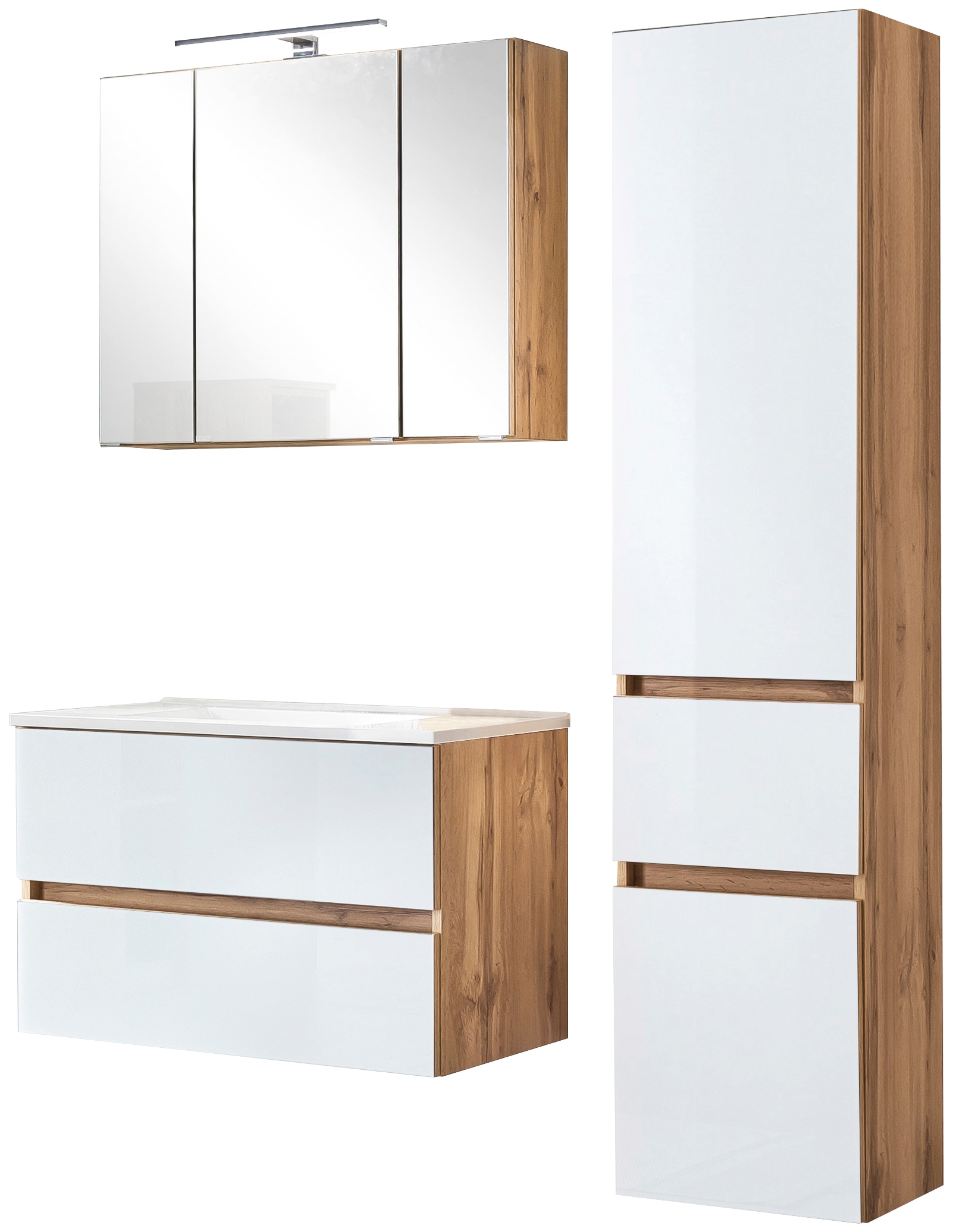 welltime Badezimmer-Set "Horki" Set, 3 Stk. tlg. bestehend aus Waschtisch-S günstig online kaufen