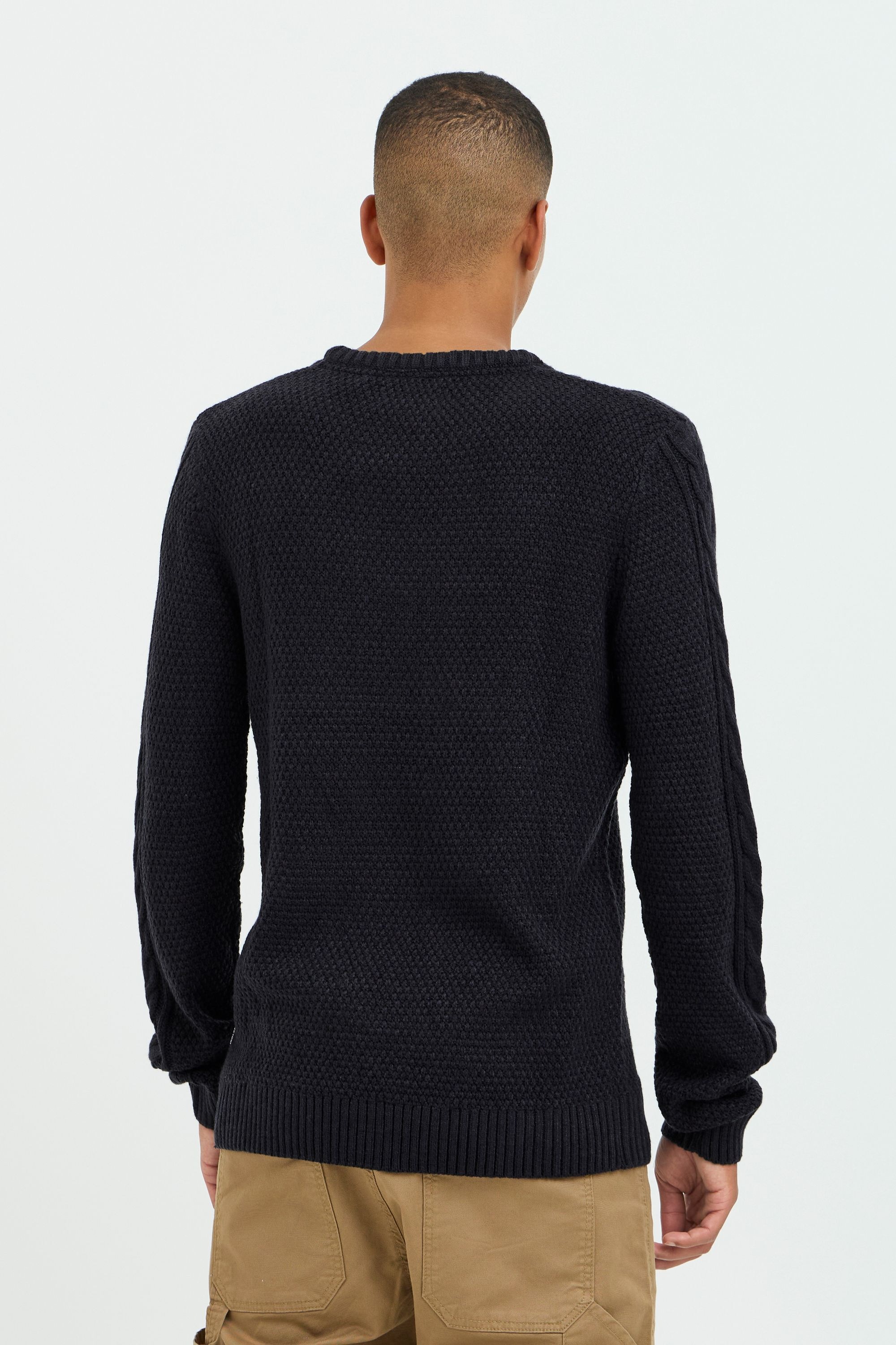 Strickfleece-Pullover BLEND "Strickpullover BHPullover", Herren, Gr. XL, schwarz, Obermaterial: 80% Polyacryl PAN. 20% Baumwolle CO., Pullover 6