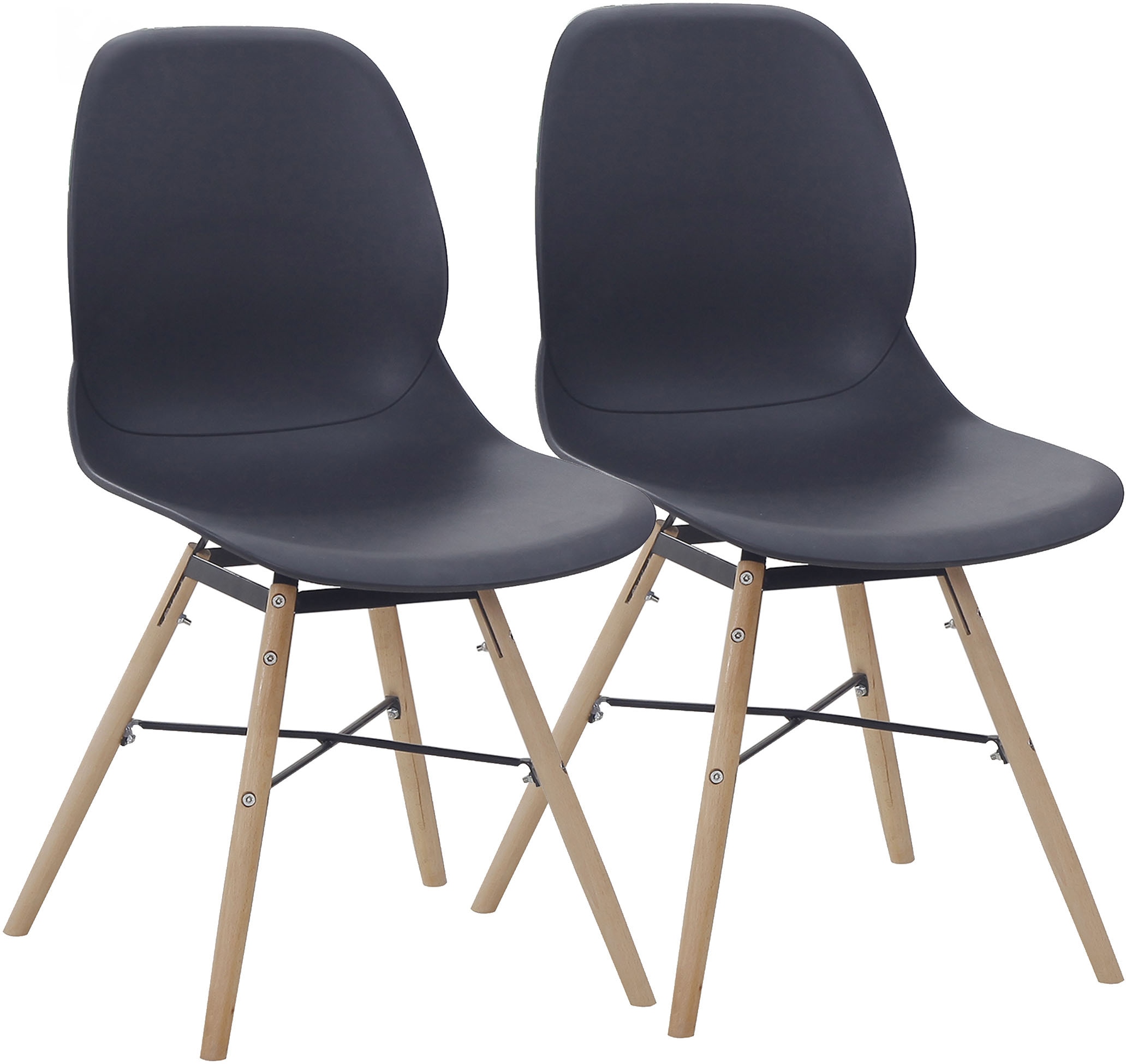 Kayoom 4-Fußstuhl "Stuhl Amy 110 2er-Set, praktisches Set, bequemer Kunstst günstig online kaufen