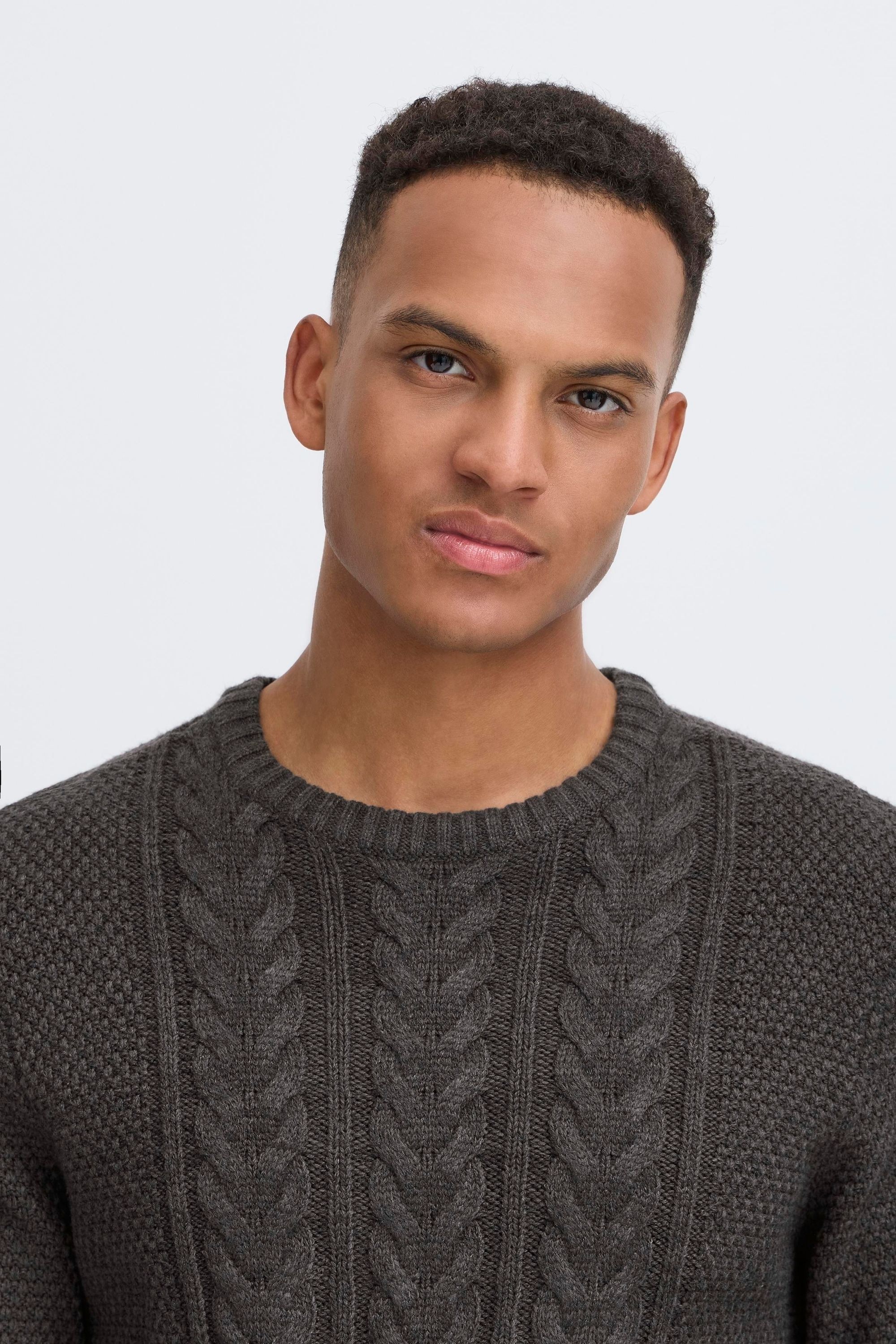 Blend Strickpullover »BHBasim« Klassischer Grobstrickpullover mit Zopfmuster