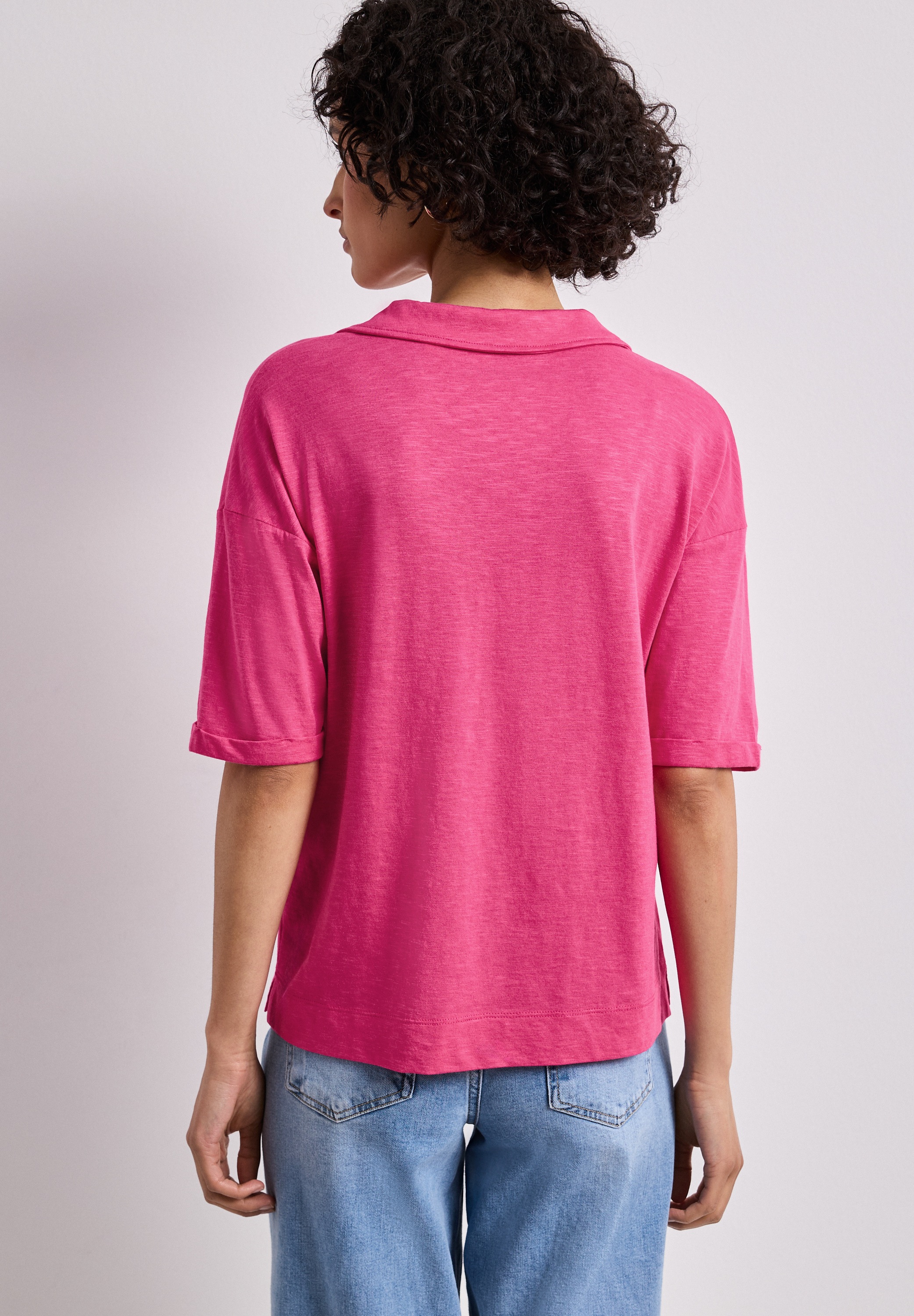 STREET ONE Poloshirt im soften Baumwoll-Mix