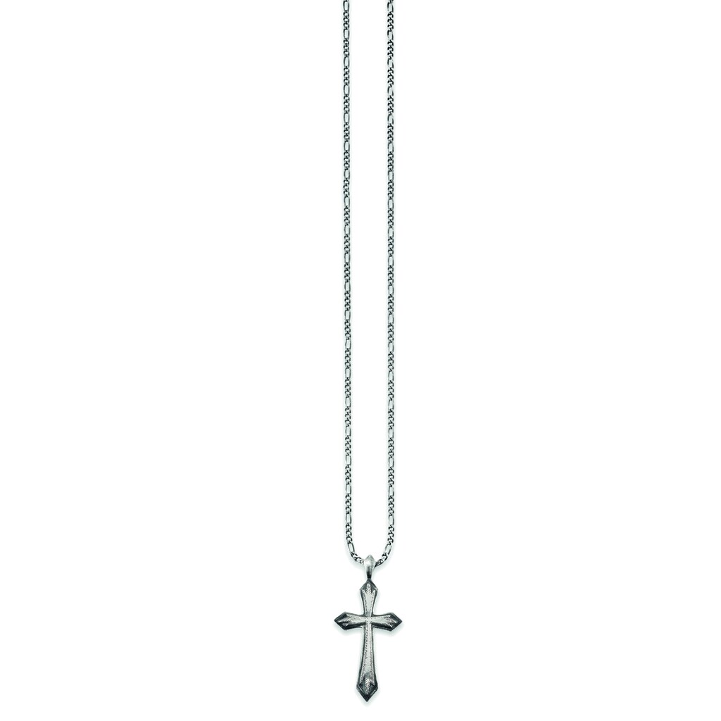 CAÏ Kette mit Anhänger »925/- Sterling Silber rhodiniert Kreuz«