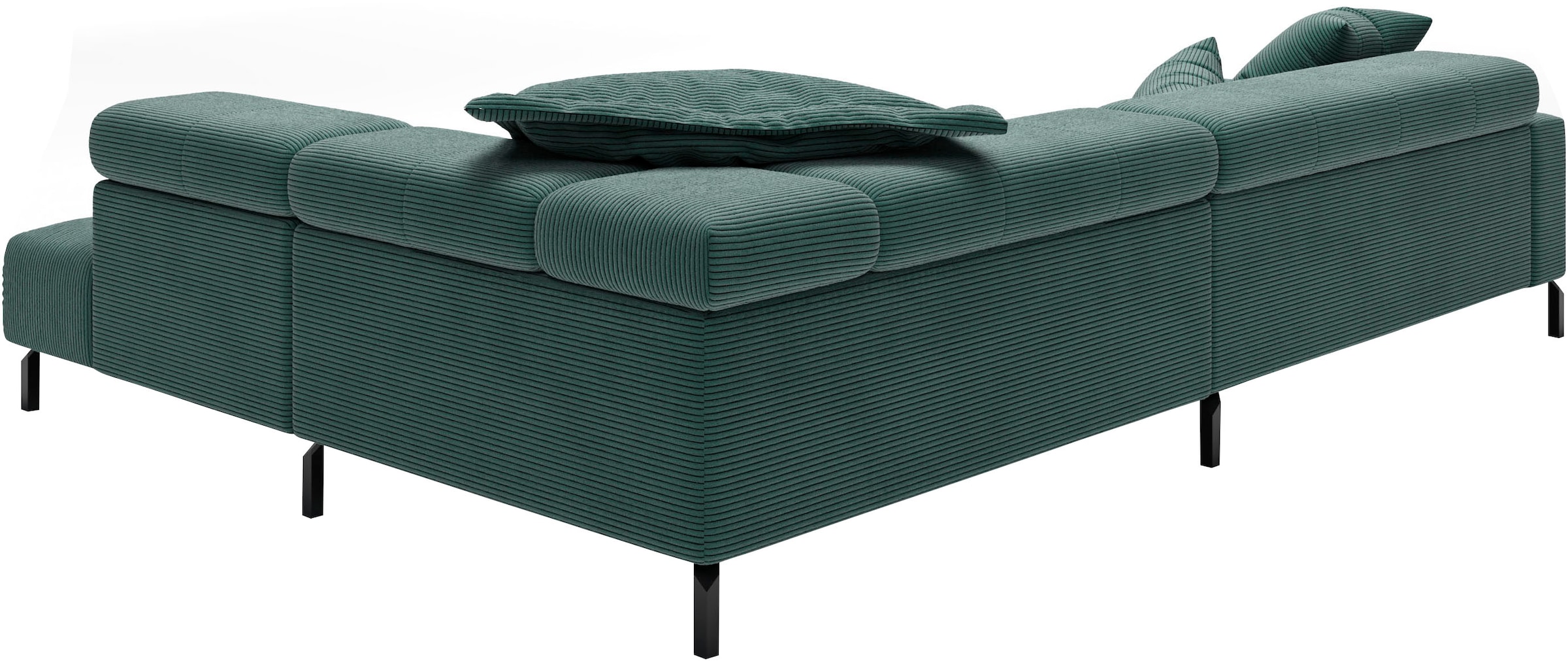 Places of Style Ecksofa »Cleveland, L-Form, incl. Kopfteilverstellung, Breite 311 cm«, wahlweise elektrischer Sitzvorzug