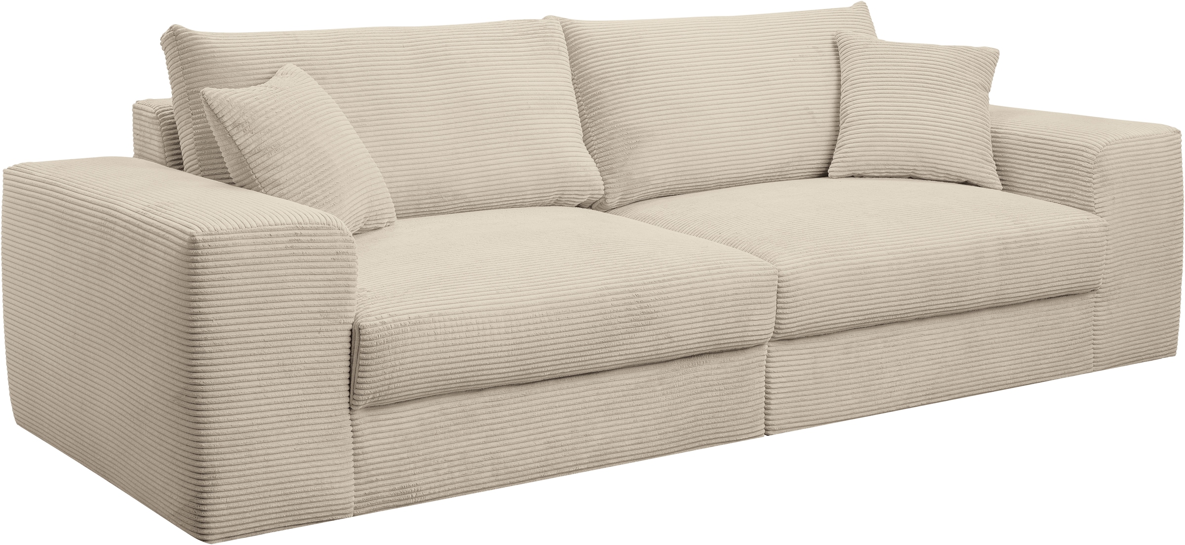 WERK2 Big-Sofa »Rozzana mit viel Platz und aktuellen Bezugsvarianten«, mit losen Rückenkissen