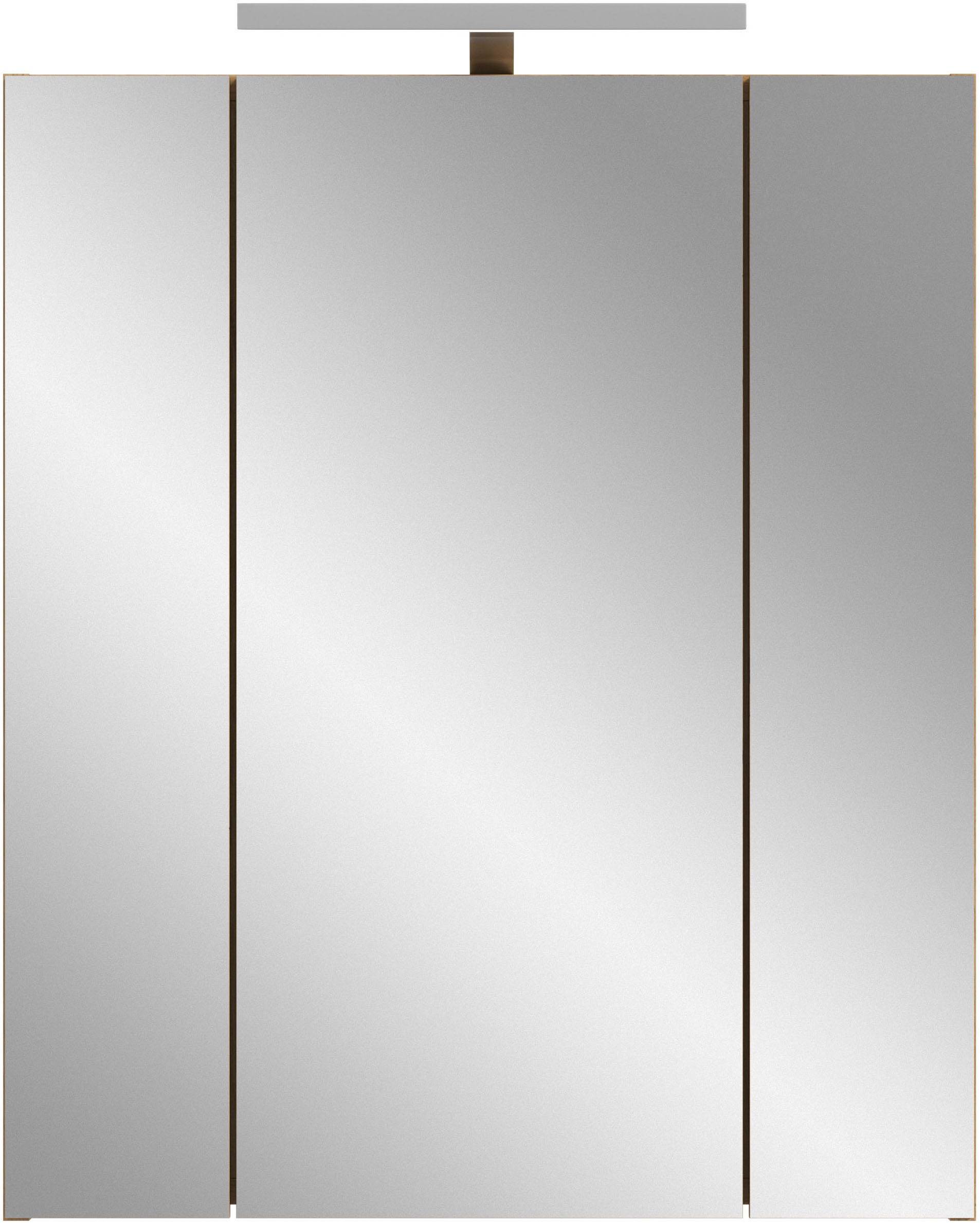 INOSIGN Spiegelschrank, (2 St.), Florenz, Spiegelschrank inkl. Beleuchtung, Artisan Oak NB, 3-türig