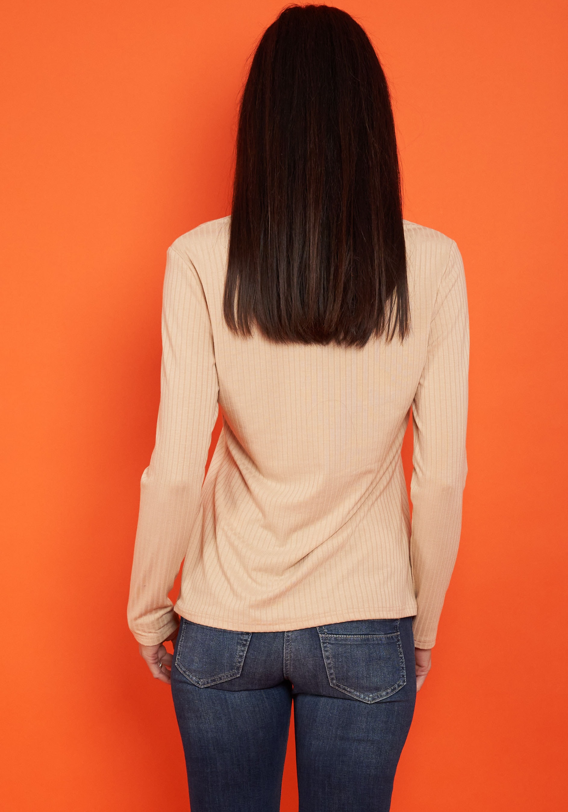 Seidel Moden Langarmshirt mit Logo Patch, MADE IN GERMANY