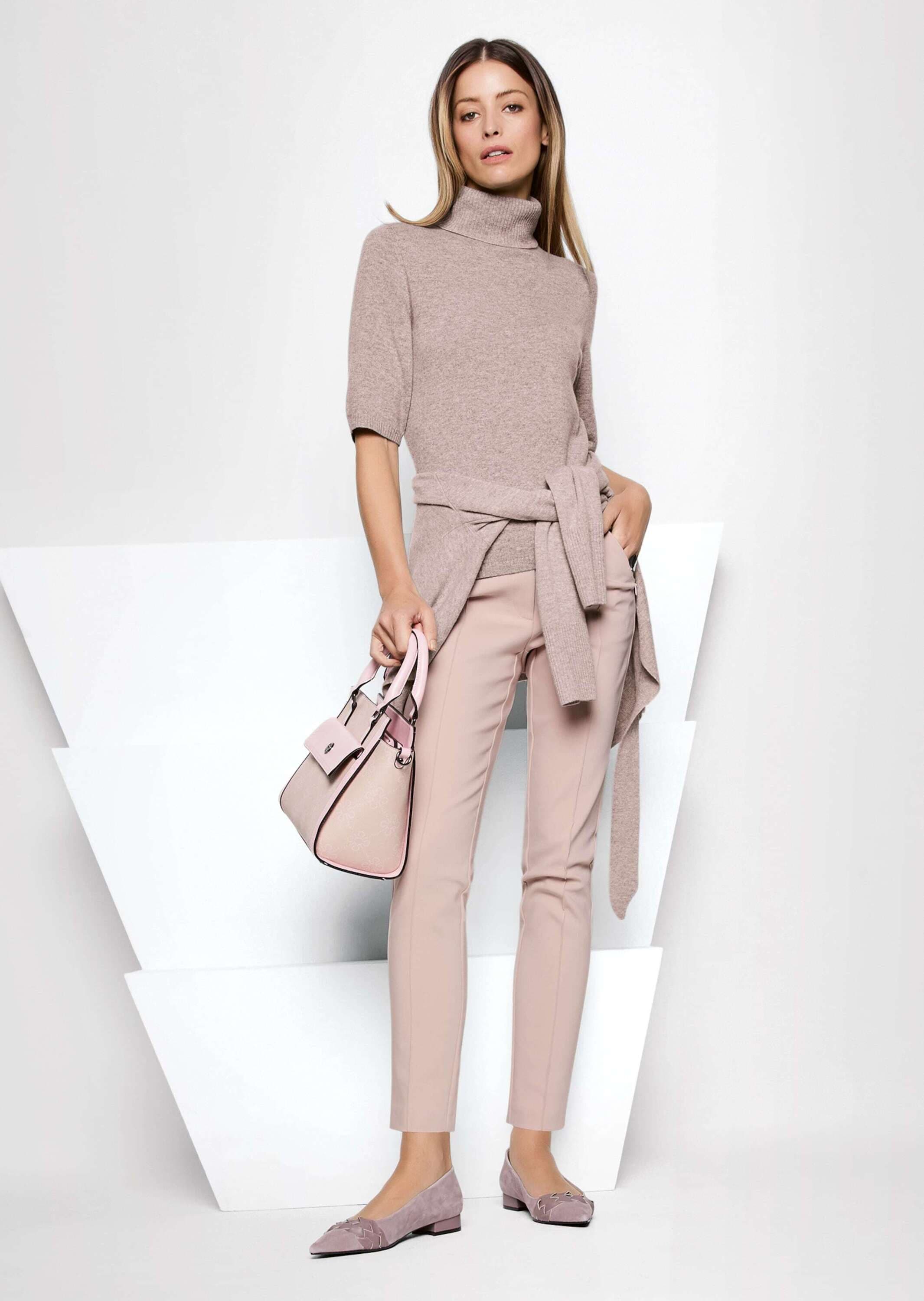 MADELEINE Strickjacke »Strickjacke Kaschmir-Strickjacke mit tiefem V-Ausschnitt und Bindeband«