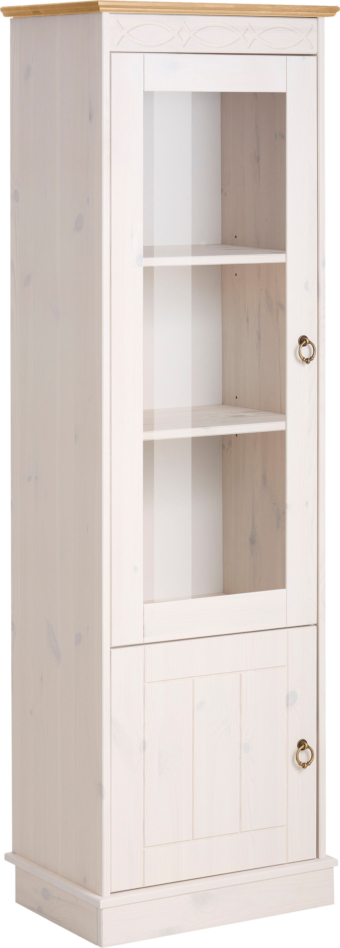 OTTO home Vitrine "Indra" aus massiver Kiefer, FSC, 2trg., Höhe 145 cm, dez günstig online kaufen