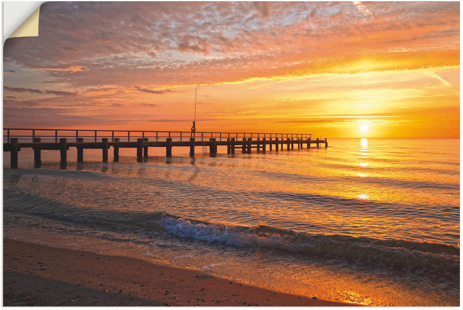 Artland Wandbild "Urlaubsfeeling am Ostseestrand", Bilder vom Sonnenunterga günstig online kaufen