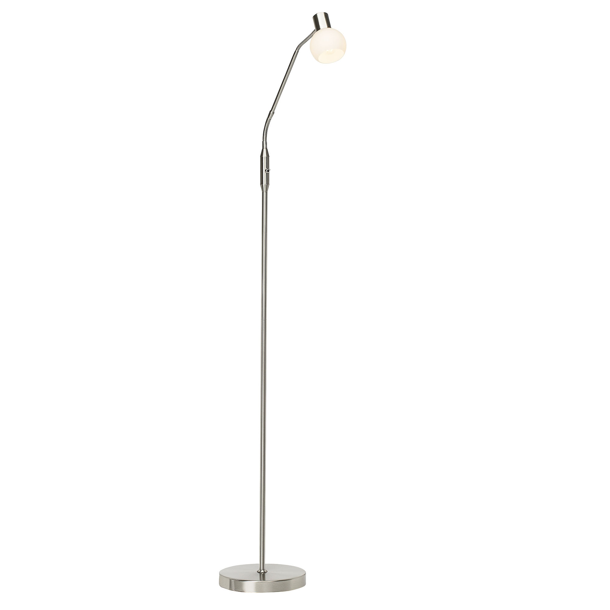 Brilliant LED Stehlampe »Philo«, 1 flammig-flammig, 140 cm Höhe, Ø Fuß 22,5  cm, 1 x 4W E14 inkl., Metall/Glas, eisen/weiß | BAUR