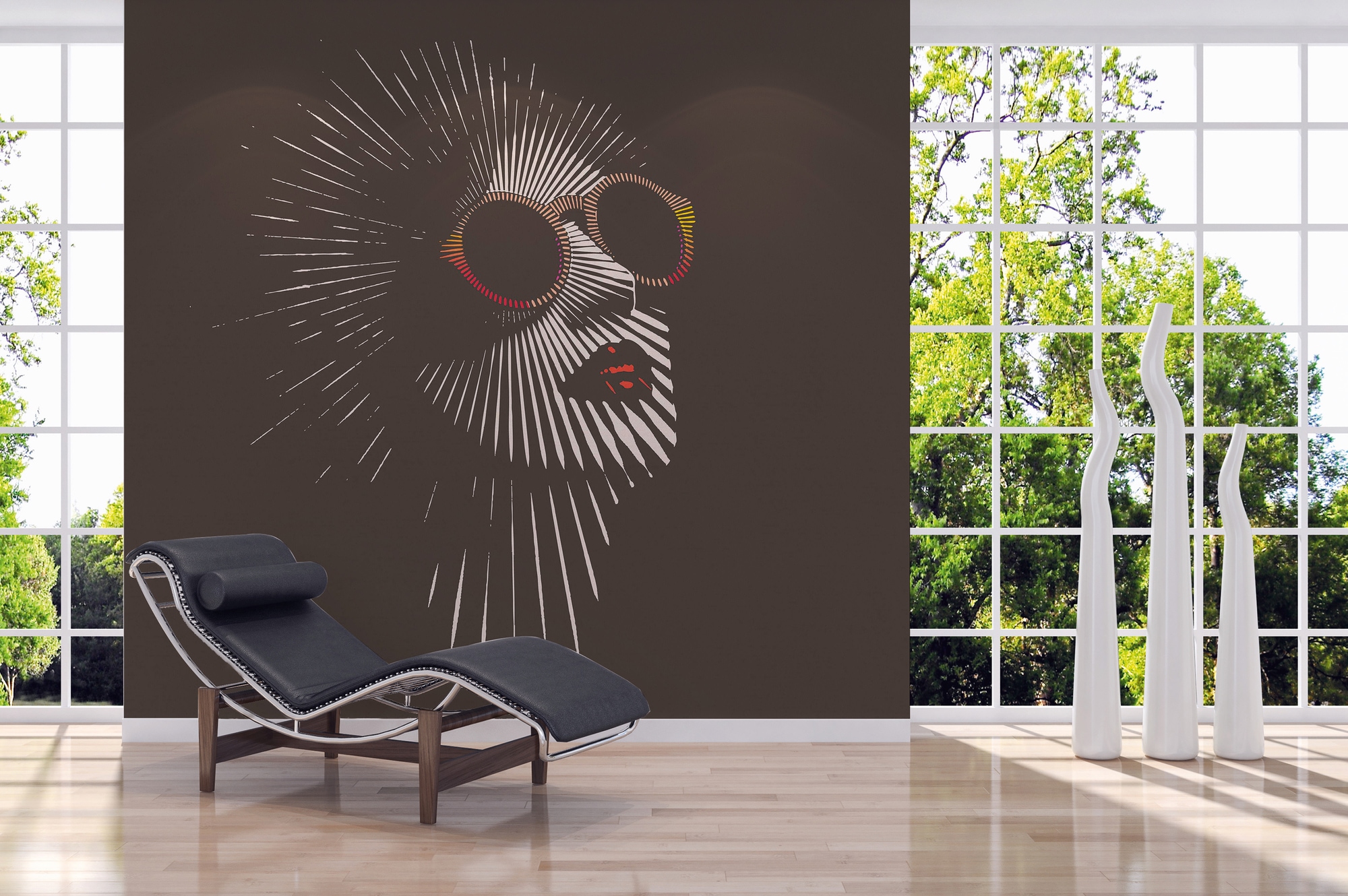 A.S. Création Vliestapete "Fototapete Frau mit Sonnenbrille retro Braun Beige" matt strukturiert