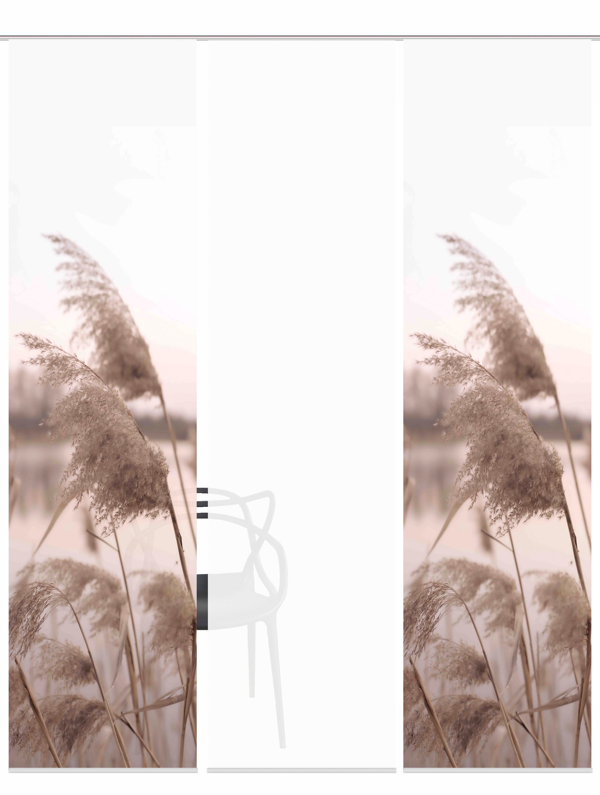 Thumbnail - HOME WOHNIDEEN Schiebegardine "TRAWY" Paneelwagen 3 Stk. tlg. Schiebevorhang Digi 3er Set TRAWY