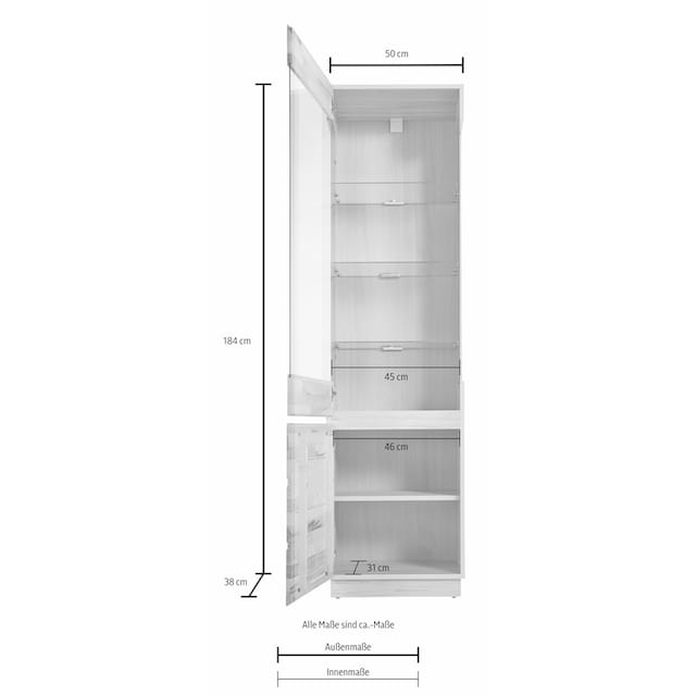 Home affaire Vitrine, Höhe 184 cm kaufen | BAUR