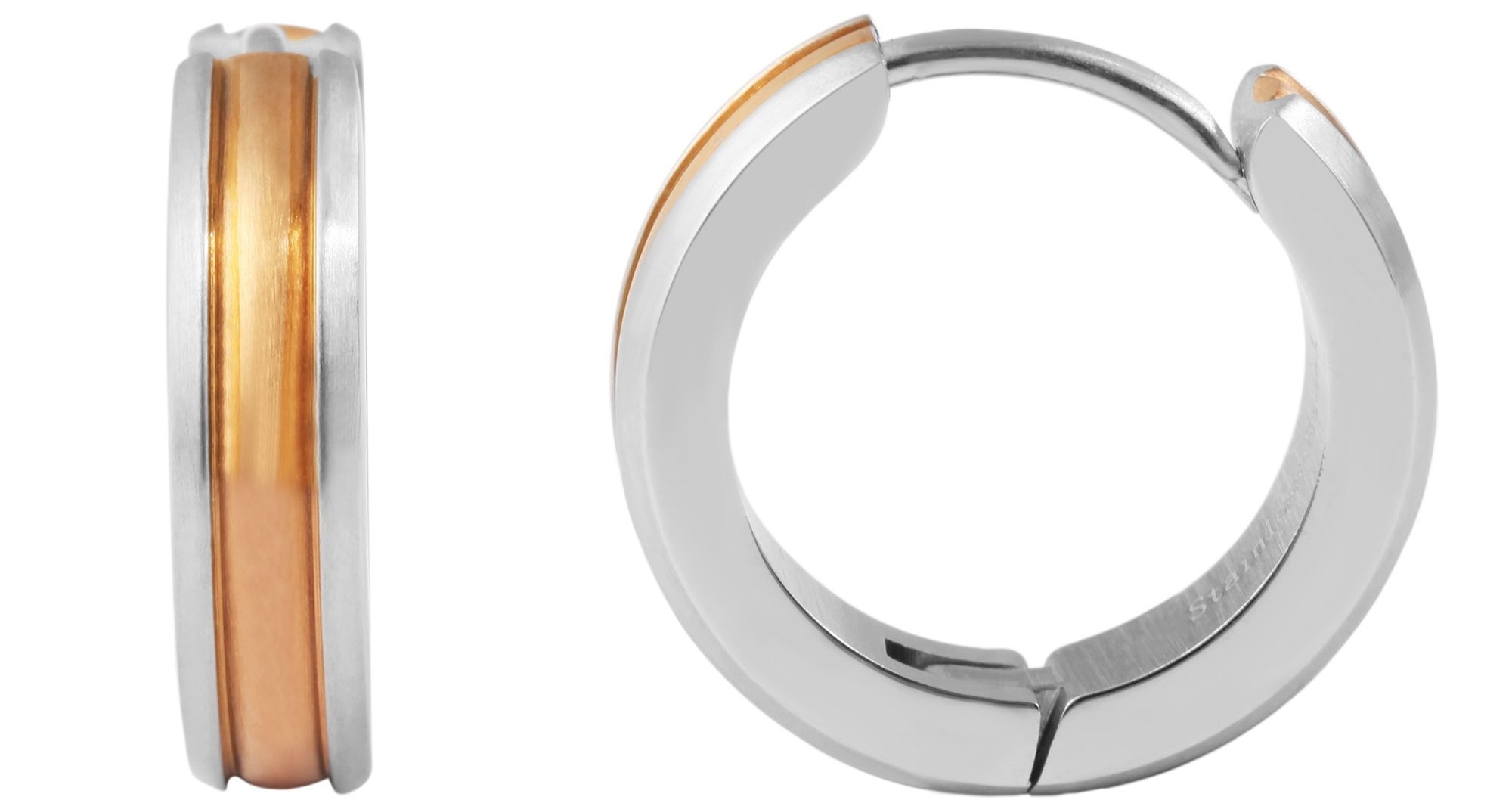 Adelia´s Klappcreolen "Ohrringe – Klappcreole aus Edelstahl" Ideal als Geschenk – dezent und elegant