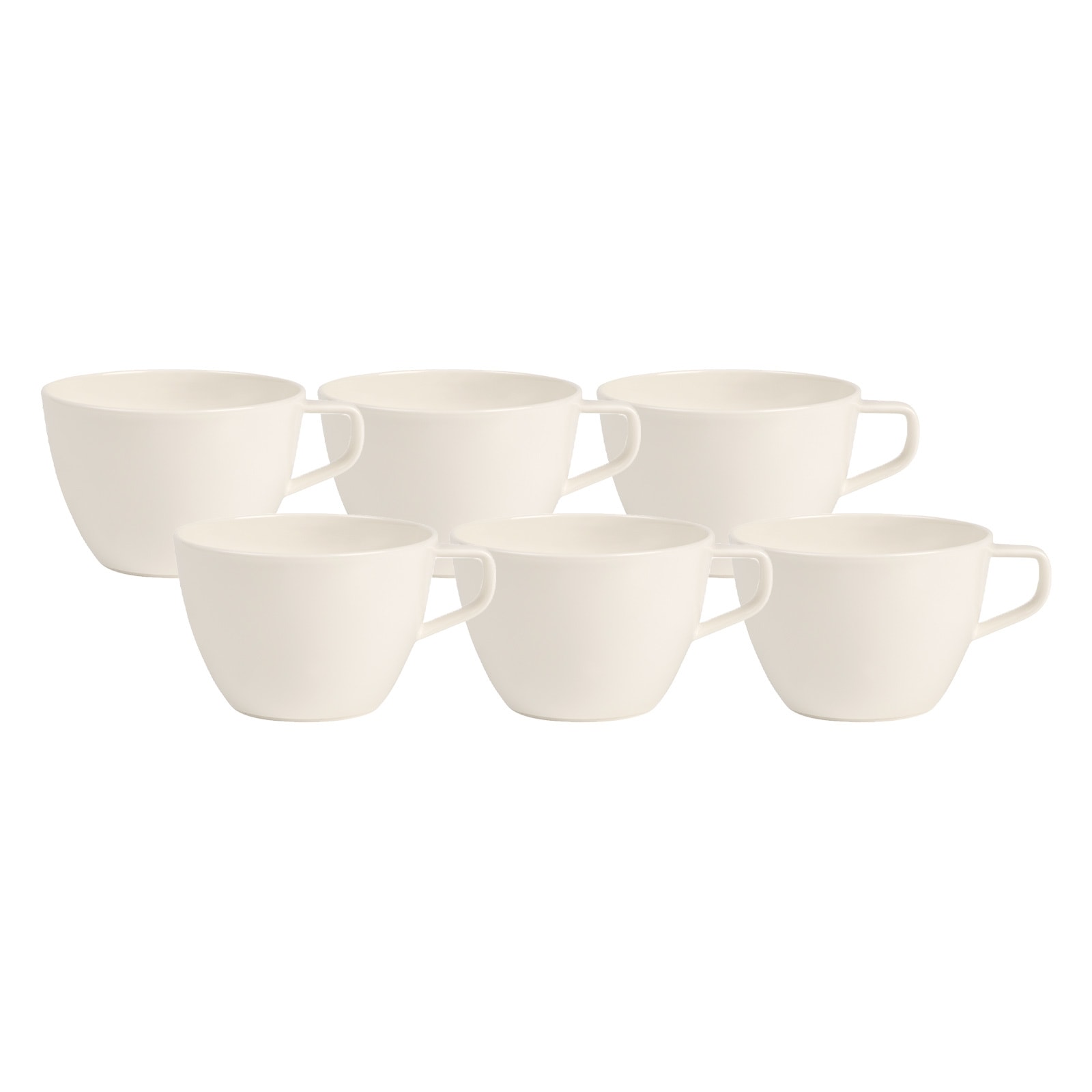 Villeroy & Boch Tasse "Café au Lait Tassen Artesano Original 260 ml 6er Set weiß" Spülmaschinengeeignet, Mikrowellenfest
